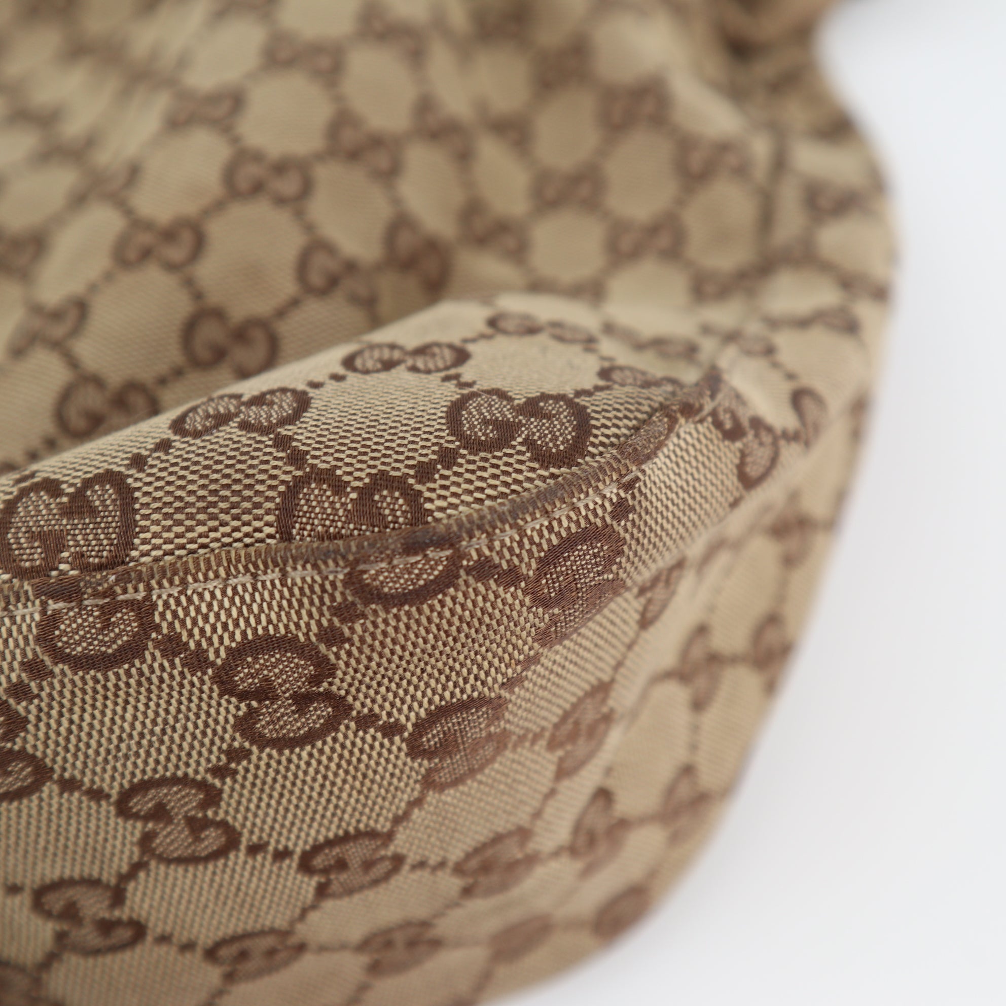 C2171 Gucci Tote Bag GG Canvas Icon Bit Large | Pre-Owned Very Good Brown GG Canvas