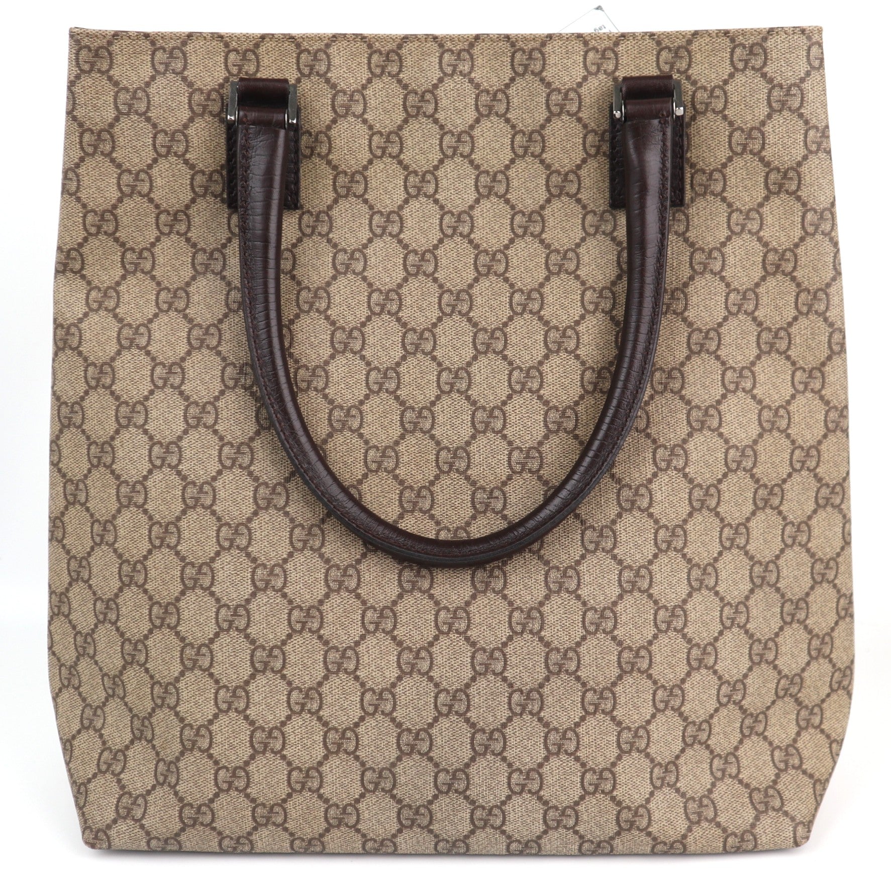 C2172 Gucci Tote Bag GG Supreme Canvas Tote Bag | Pre-Owned Excellent Brown GG Supreme
