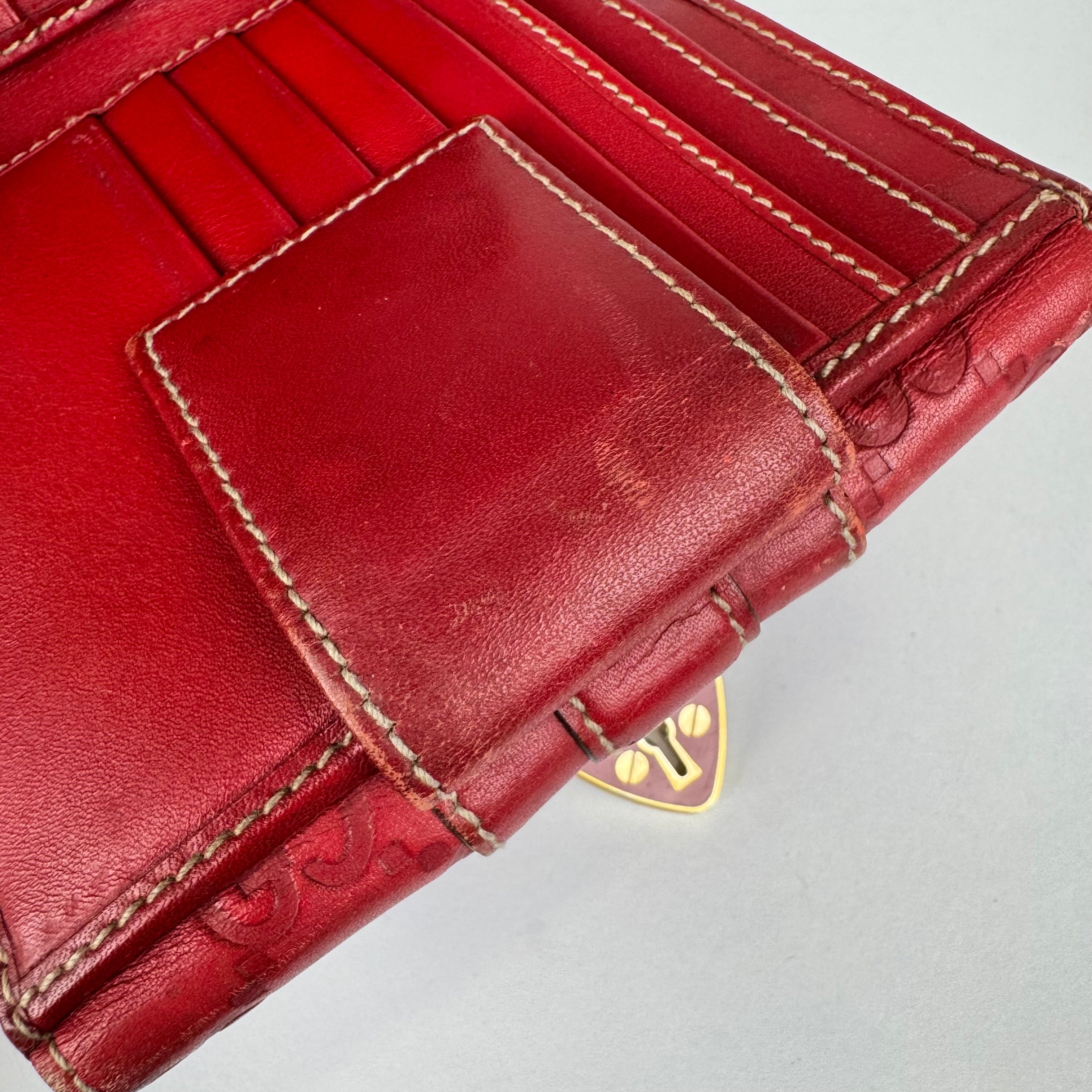 GUCCI Red GG Supreme Wallet- Pre Owned