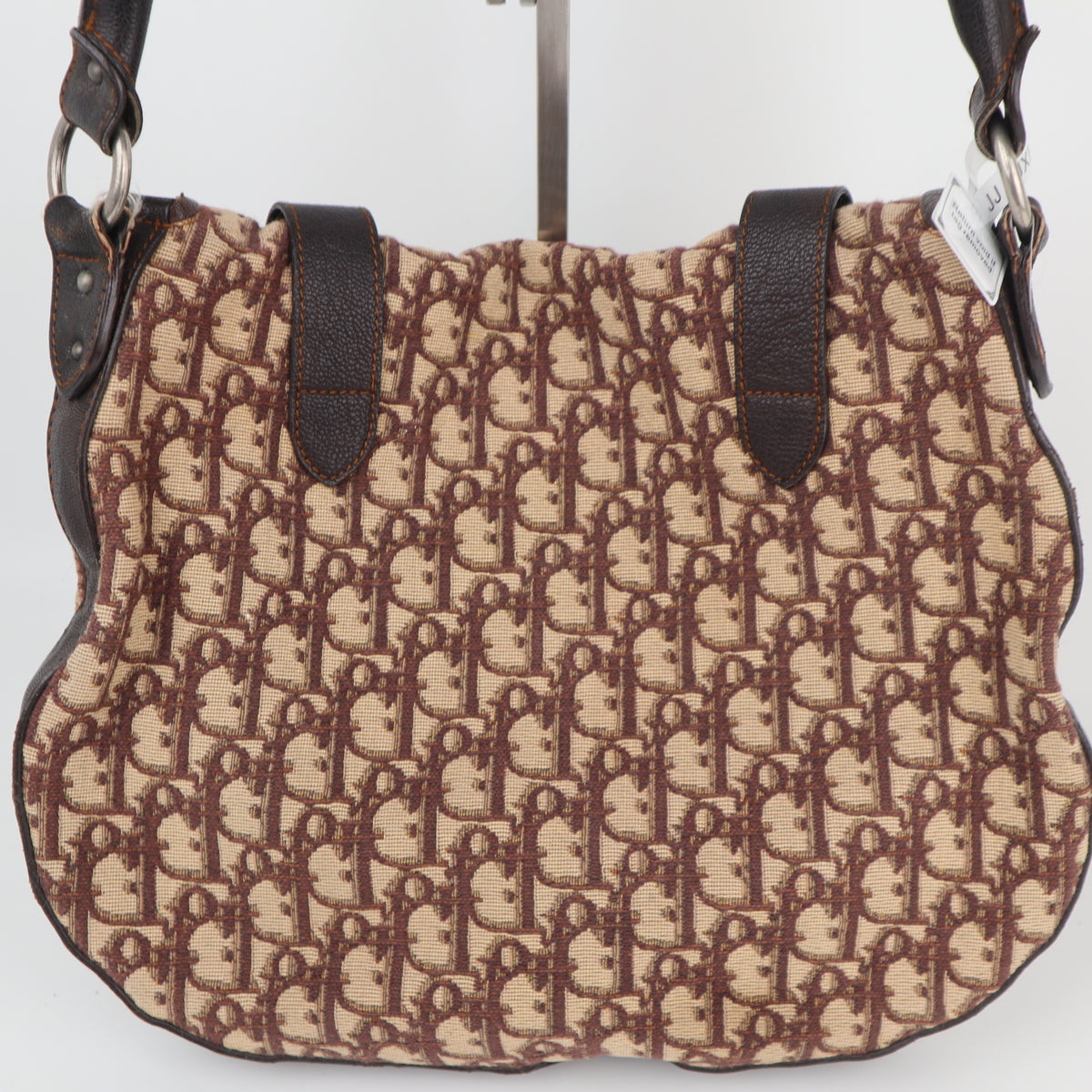C2175 Christian Dior Shoulder Bag Vintage Trotter Canvas Flight Shoulder Bag | Pre-Owned Very Good Brown Trotter
