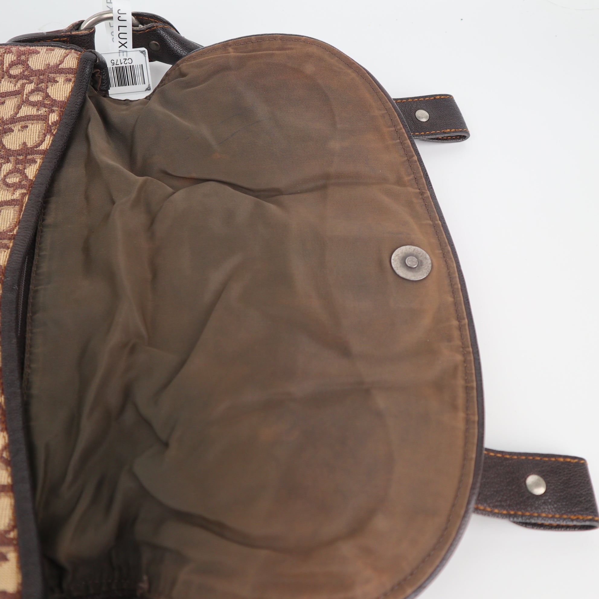 C2175 Christian Dior Shoulder Bag Vintage Trotter Canvas Flight Shoulder Bag | Pre-Owned Very Good Brown Trotter
