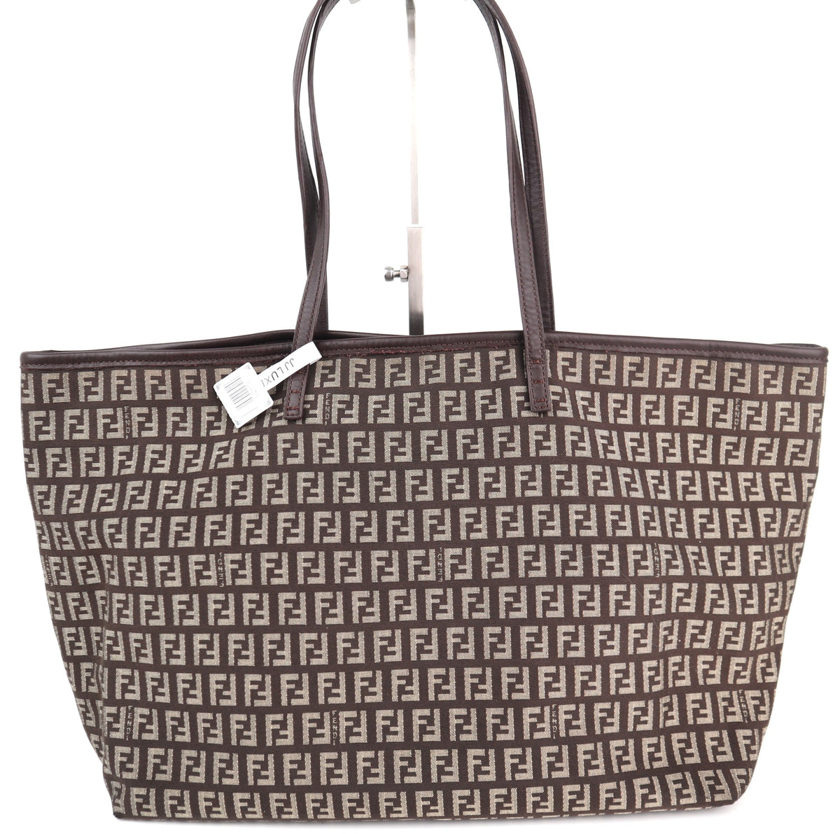 C2176 Fendi Tote Bag Zucca Canvas Roll Tote Bag | Pre-Owned Excellent Brown Zucca