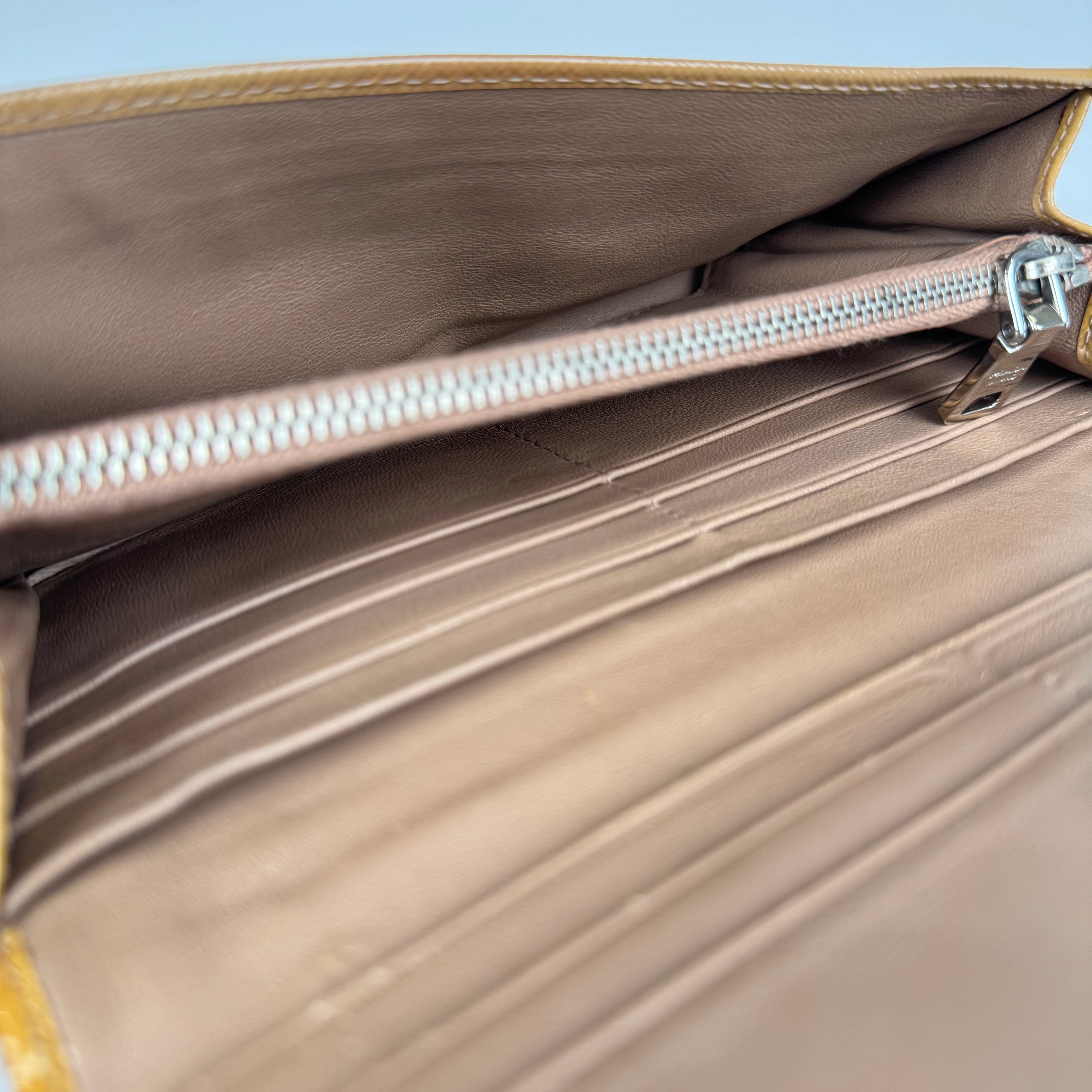 PRADA Crystal-Embellished Wallet with Metal Logo- Pre Owned