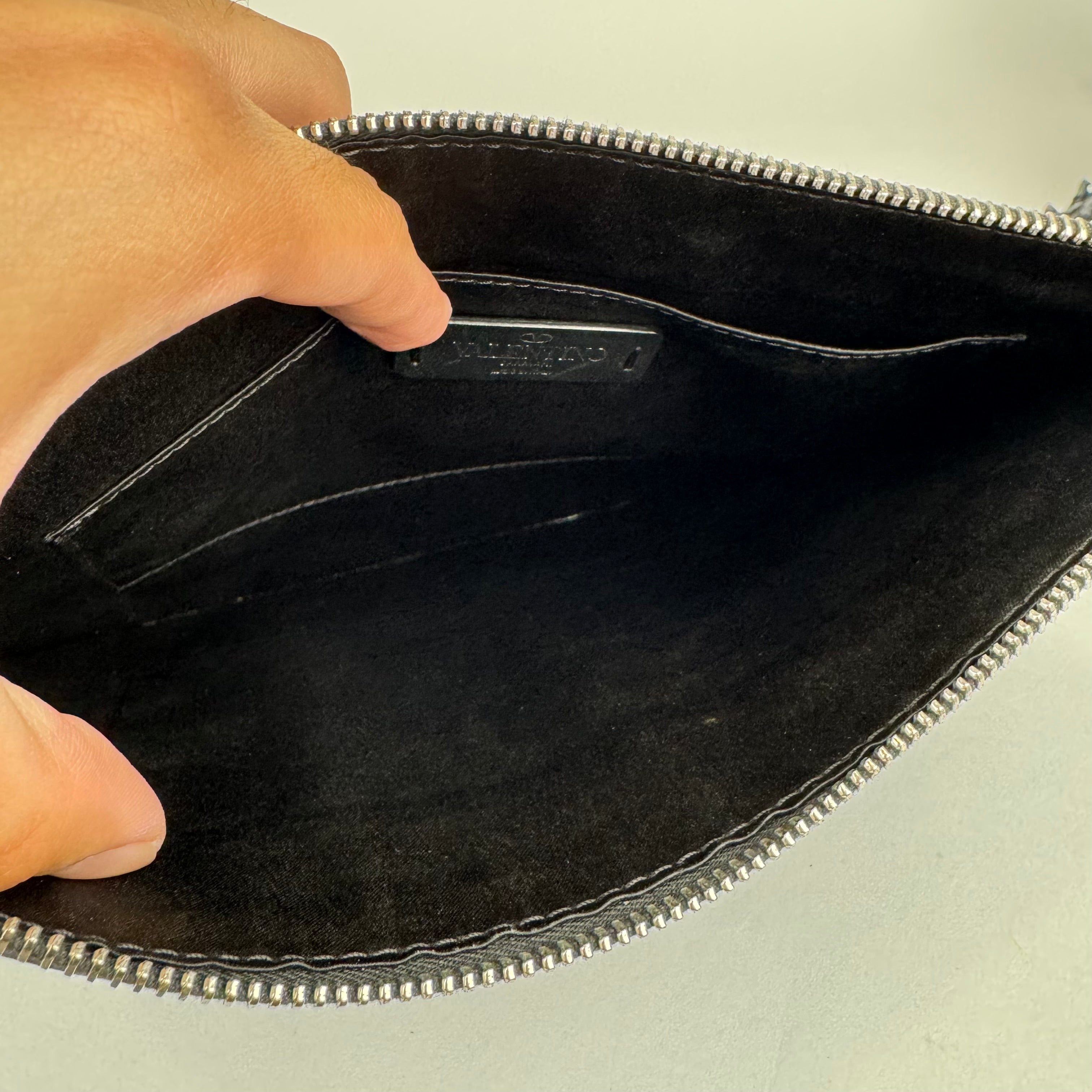 Valentino Garavani Tiger-Print Leather Pouch- Pre Owned