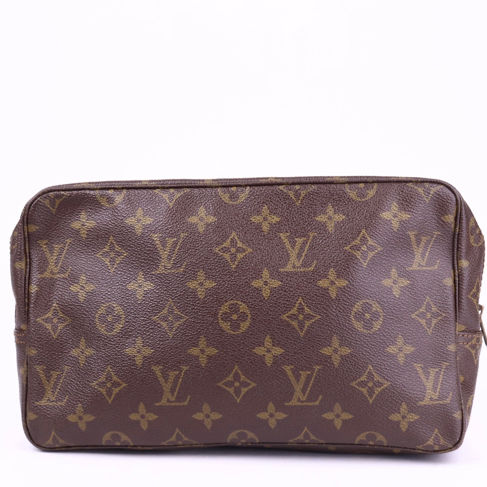 J3407 Louis Vuitton Brown Monogram Trousse Toilette 28- Pre Owned