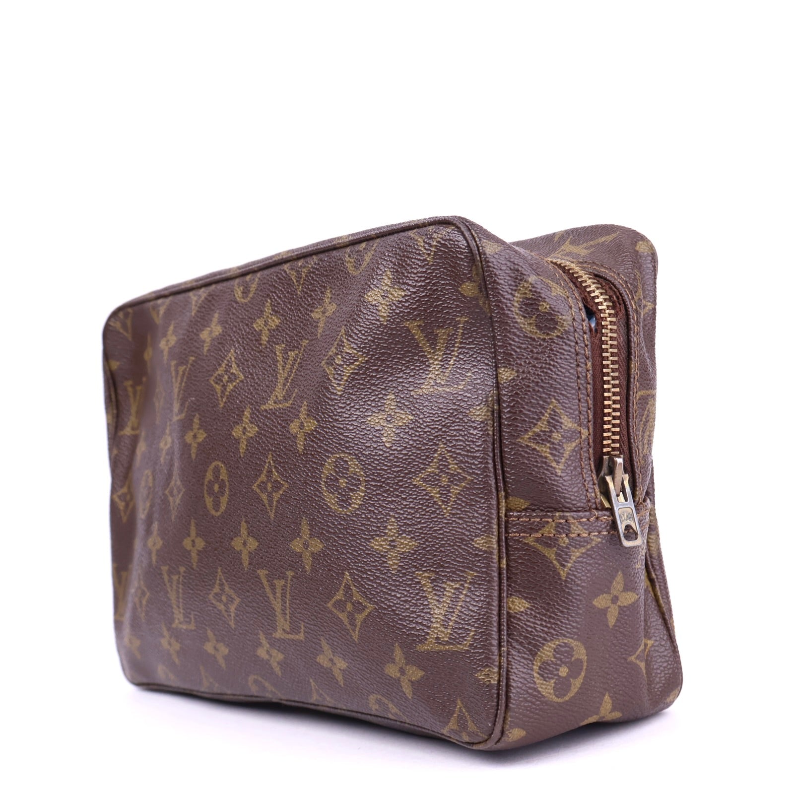 J3407 Louis Vuitton Brown Monogram Trousse Toilette 28- Pre Owned