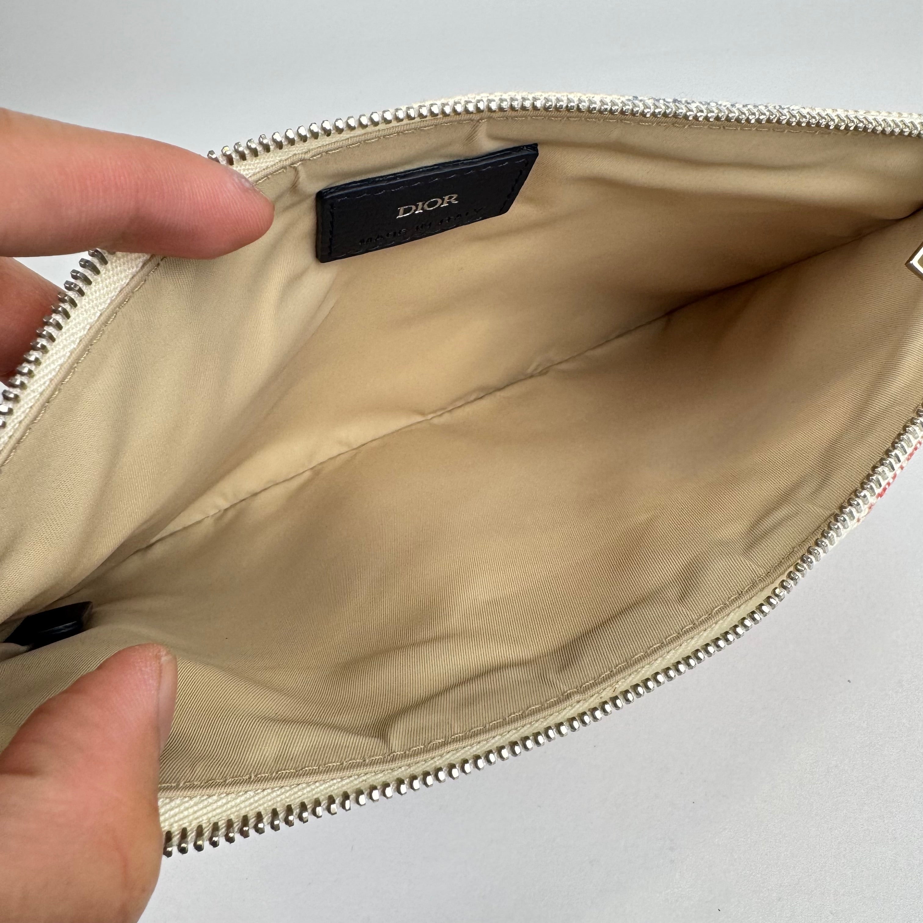 PRE OWNED- CHRISTIAN DIOR CLUTCHES toile monogramme oblique pencil case bag