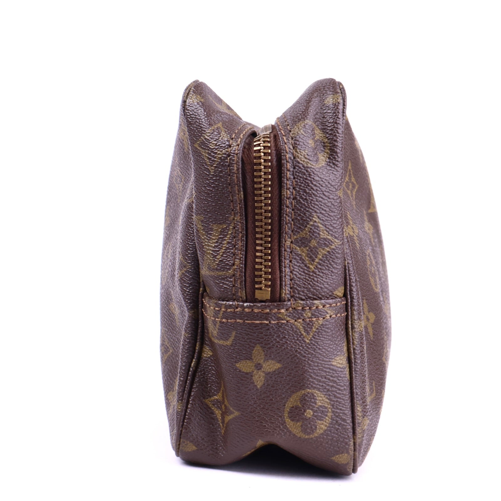 J3407 Louis Vuitton Brown Monogram Trousse Toilette 28- Pre Owned