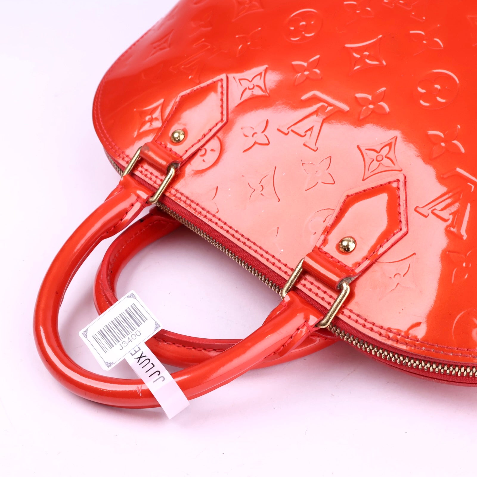J3400 Louis Vuitton Vernis Alma PM Grenadine Bag- Pre Owned