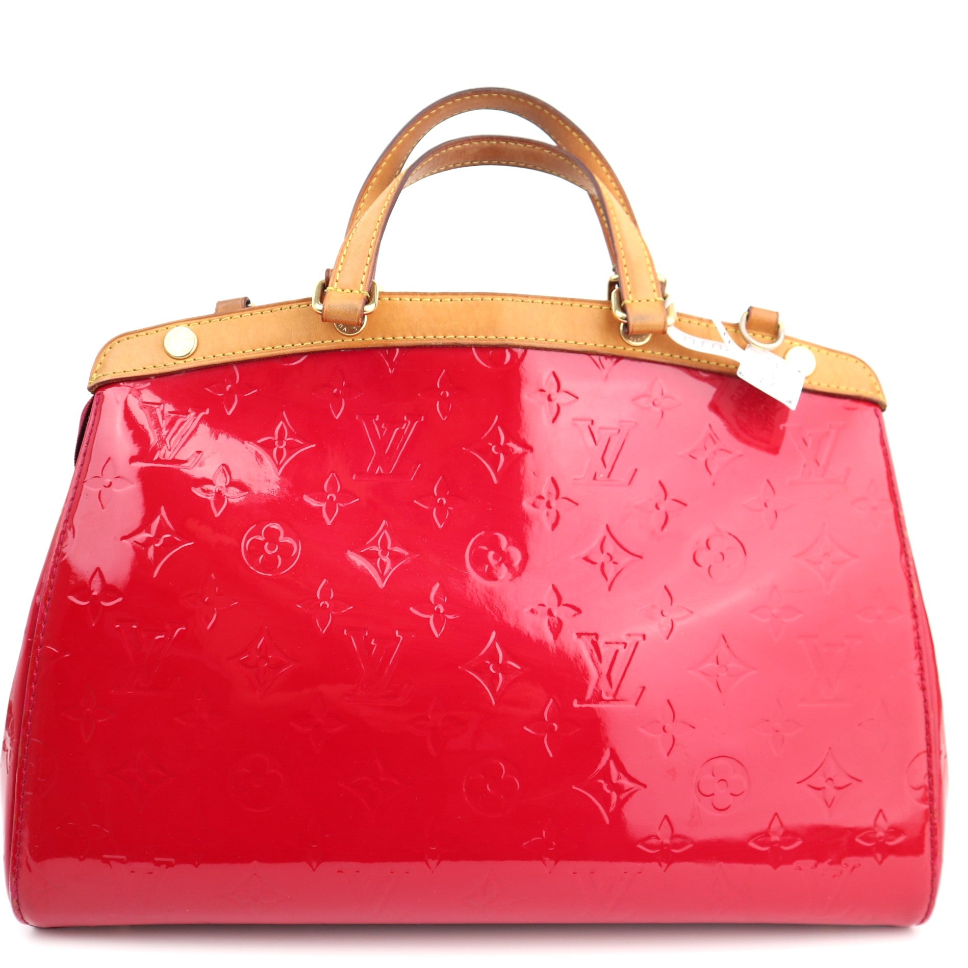 C1398 Louis Vuitton Rose Indian Monogram Vernis Brea MM Bag-Pre Owned