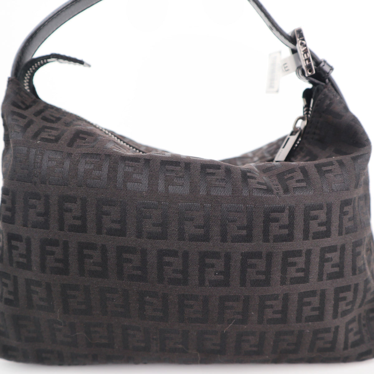 C2184 Fendi Shoulder Bag Zucchino Canvas Pochette | Pre-Owned Excellent Brown Zucchino