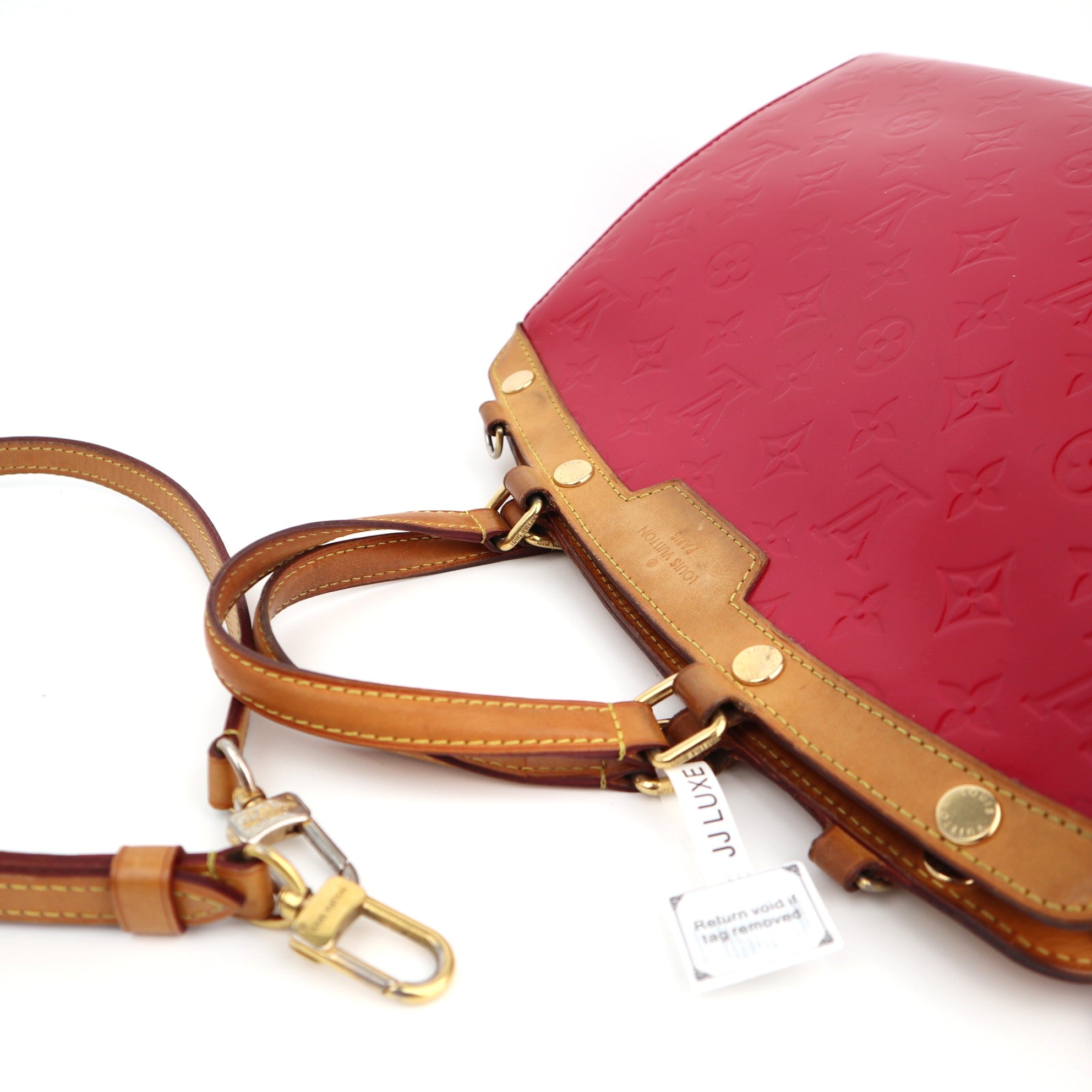 C1398 Louis Vuitton Rose Indian Monogram Vernis Brea MM Bag-Pre Owned