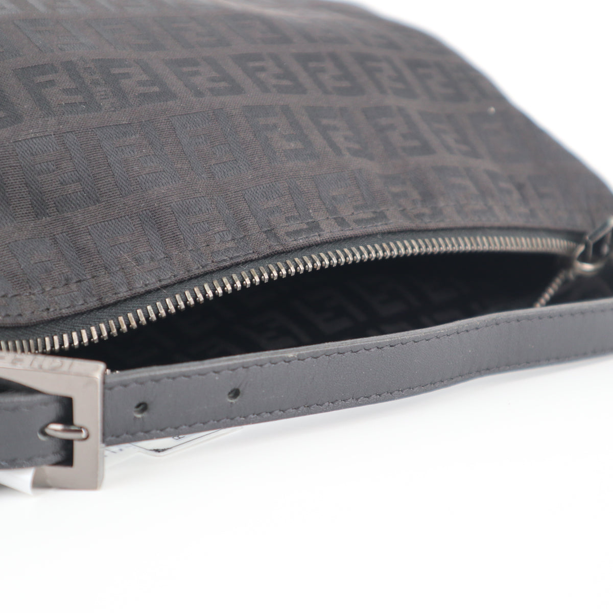 C2184 Fendi Shoulder Bag Zucchino Canvas Pochette | Pre-Owned Excellent Brown Zucchino
