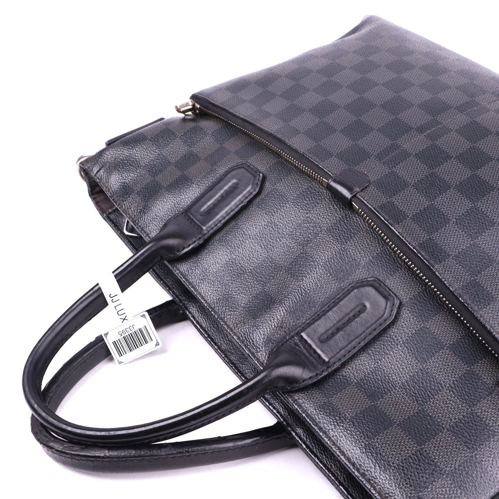 J3395 Louis Vuitton Damier Graphite Leather Briefcase Shoulder Bag- Pre Owned