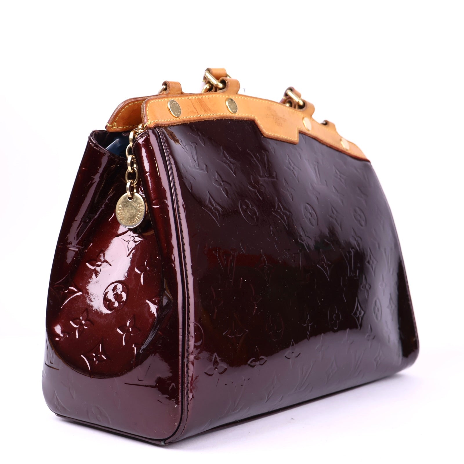 J3405 Louis Vuitton Purple Monogram Vernis Brea MM- Pre Owned