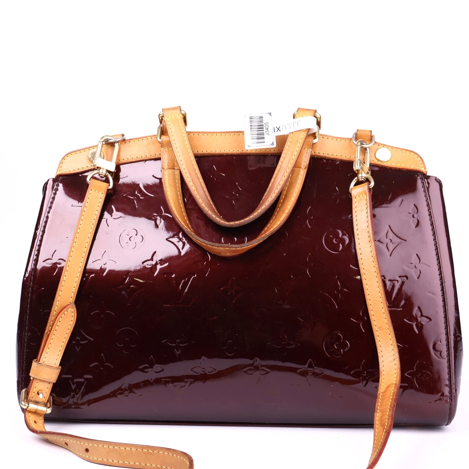 J3405 Louis Vuitton Purple Monogram Vernis Brea MM- Pre Owned