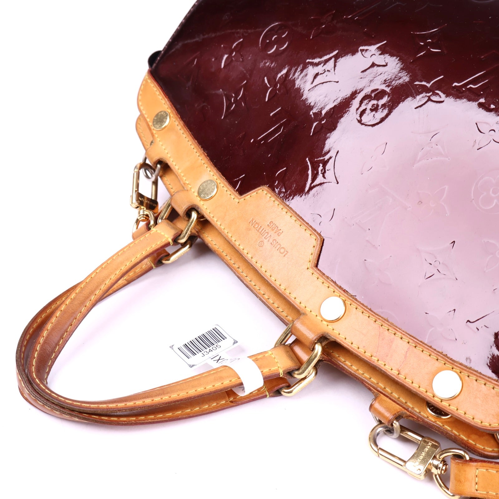J3405 Louis Vuitton Purple Monogram Vernis Brea MM- Pre Owned
