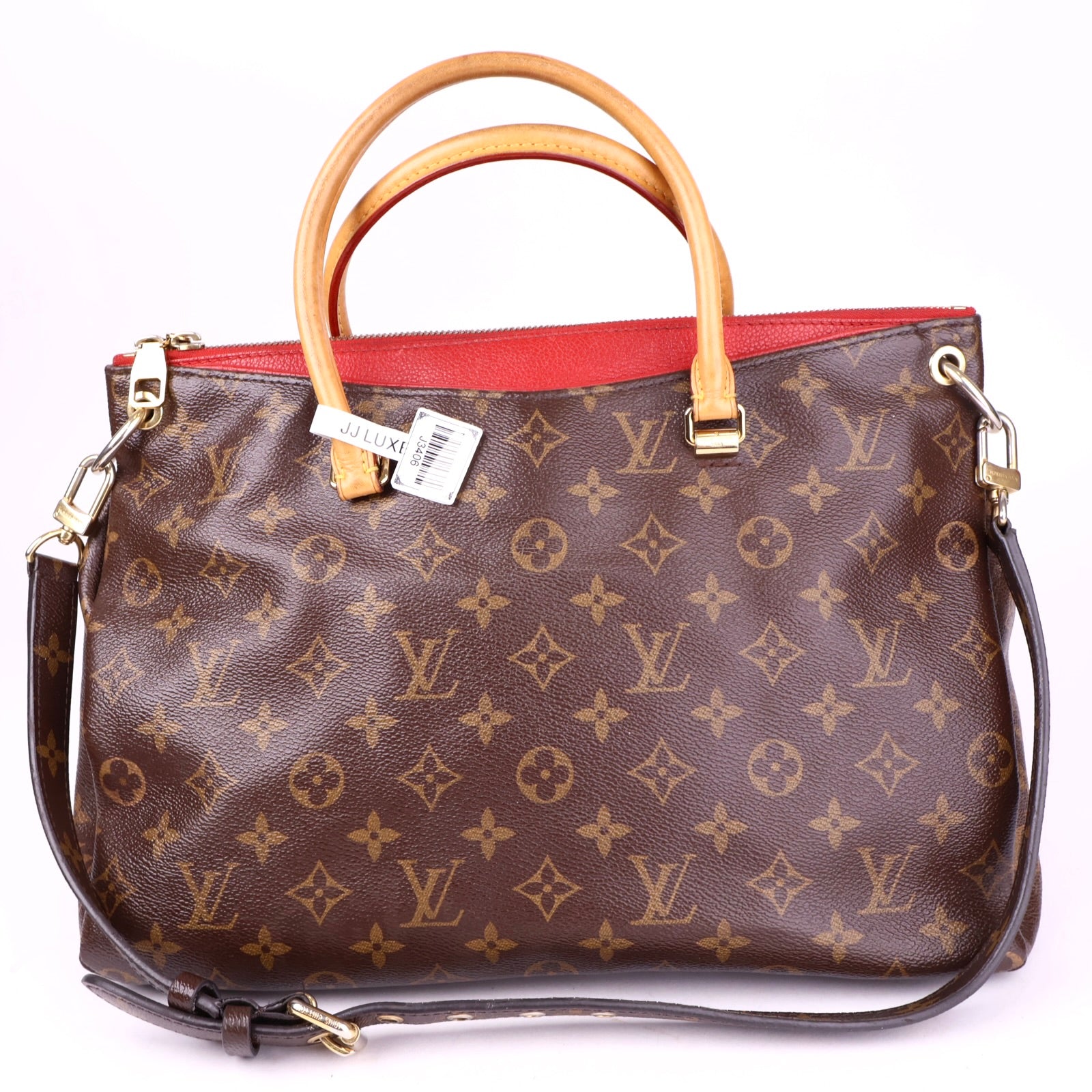 J3406 Louis Vuitton Cerise Monogram Canvas Pallas Bag- Pre Owned