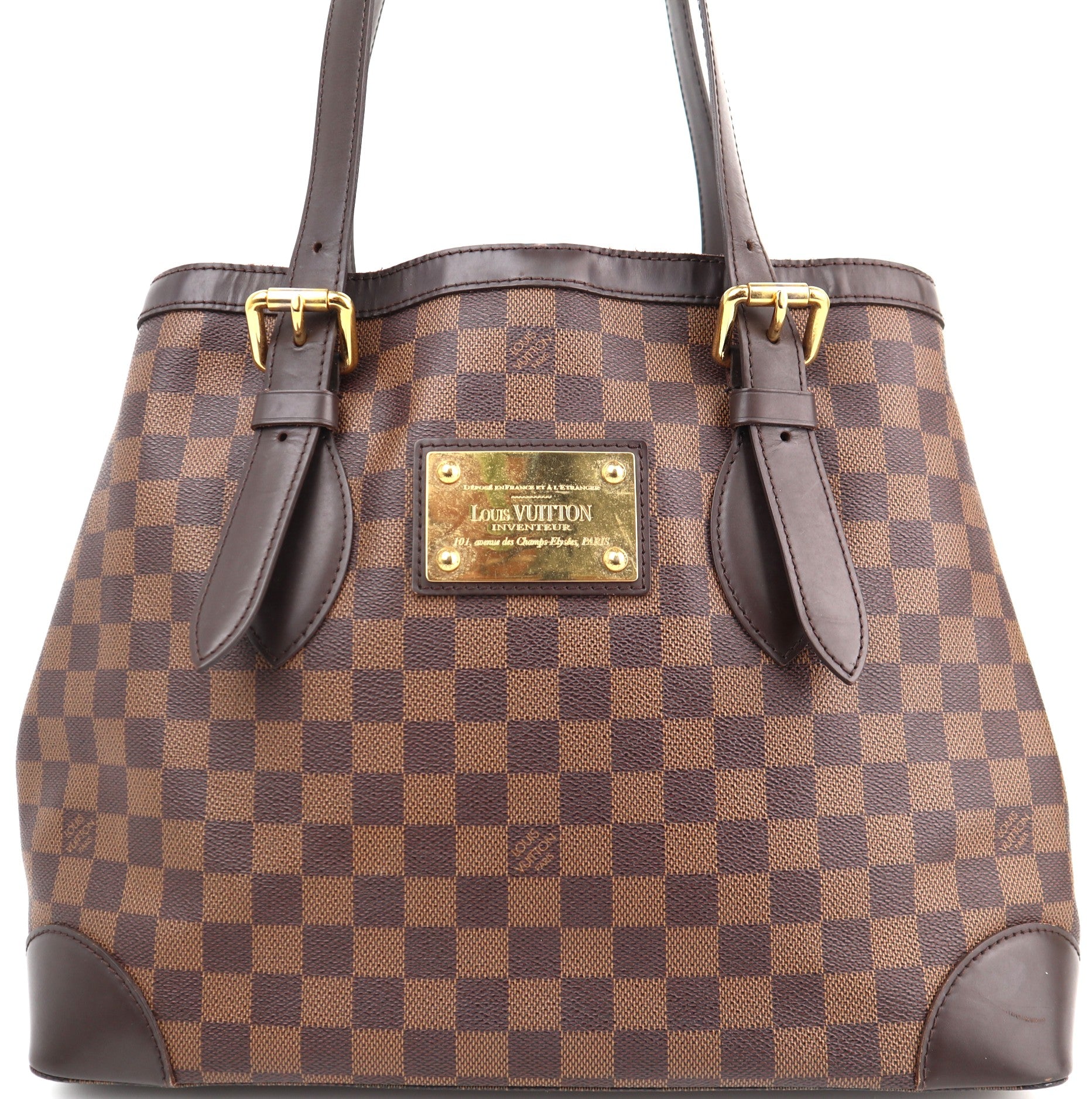 C1422R Louis Vuitton Hampstead MM Damier Ebene-Pre Owned