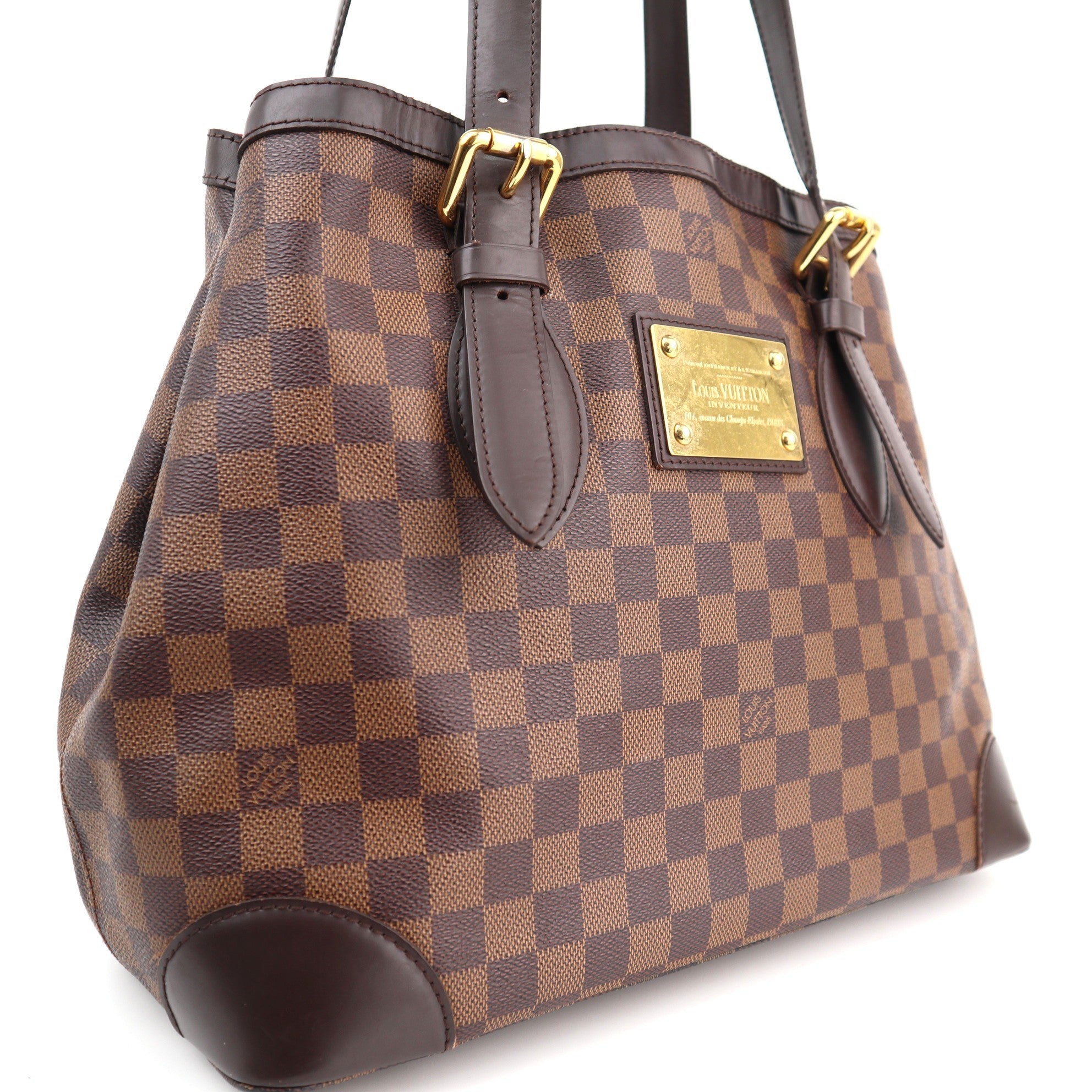 C1422R Louis Vuitton Hampstead MM Damier Ebene-Pre Owned