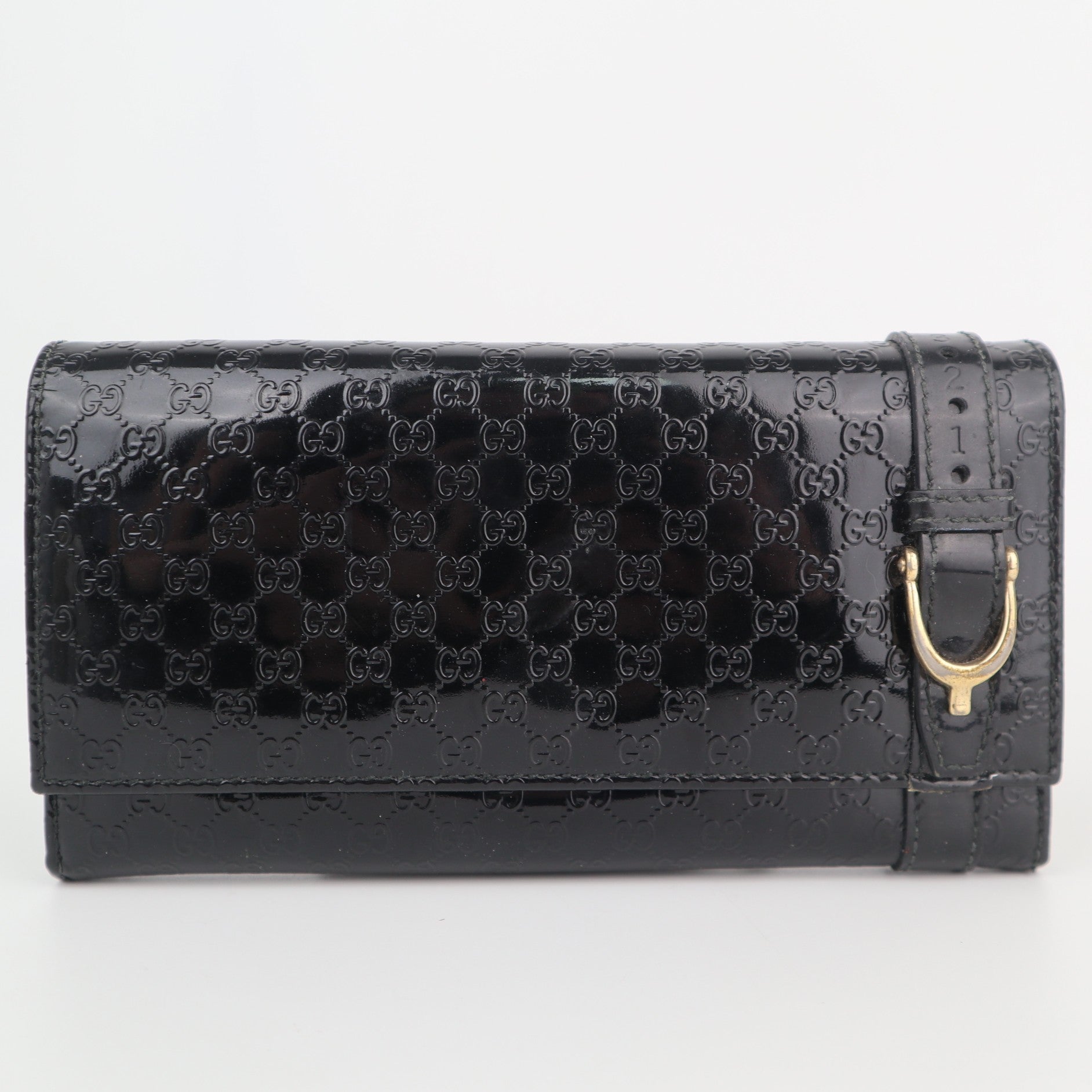 C2198 Gucci Long Wallet Microguccissima Long Wallet | Pre-Owned Very Good Brown embossed leather