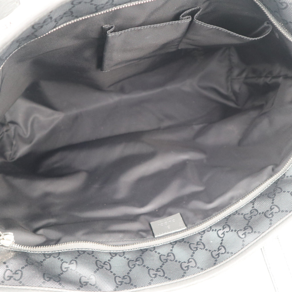 C2203 Gucci Tote Bag Medium GG Imprime Tote Bag | Pre-Owned Excellent Grey coated GG canvas, leather trim