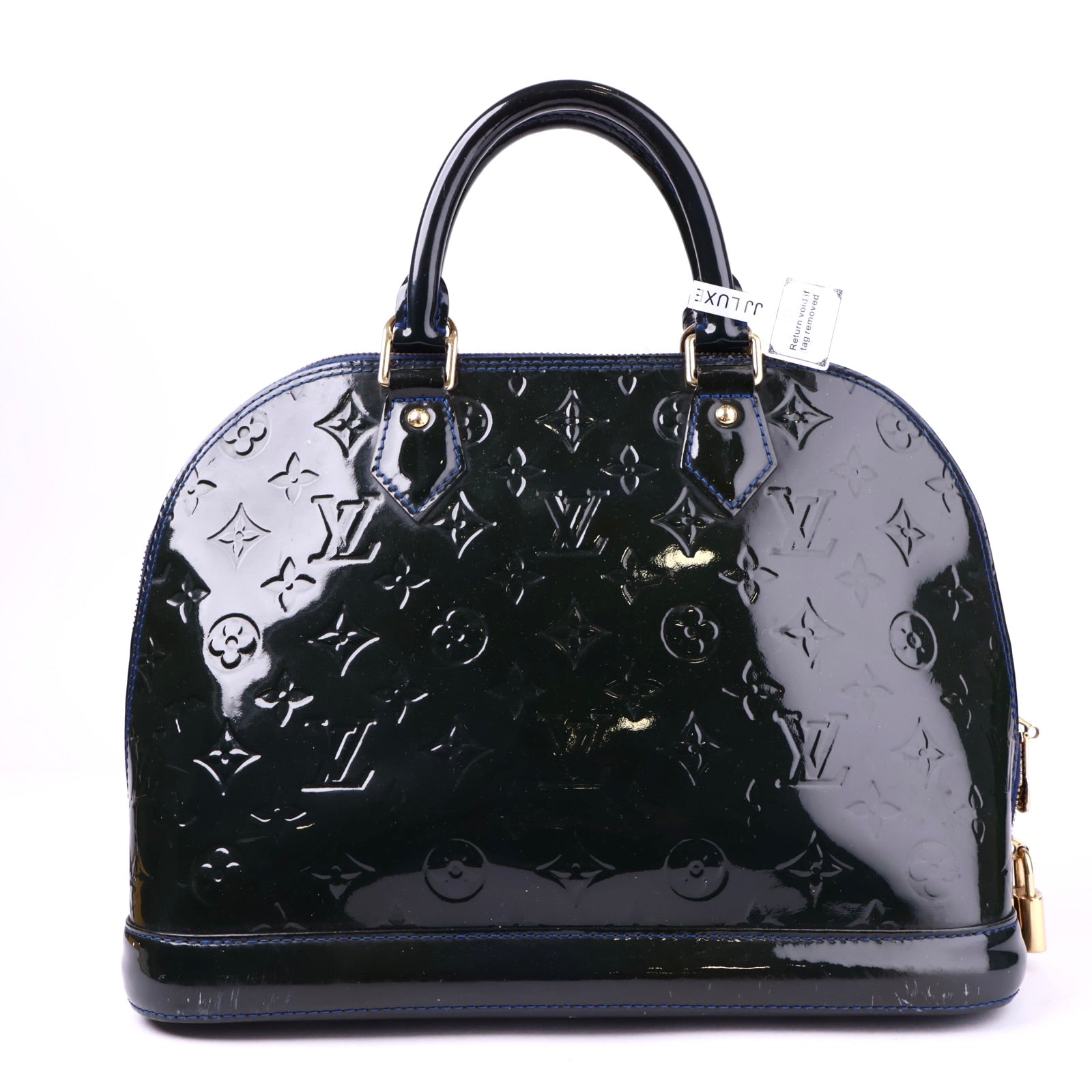J3383 Louis Vuitton Alma Black Patent Monogram Leather PM- Pre Owned
