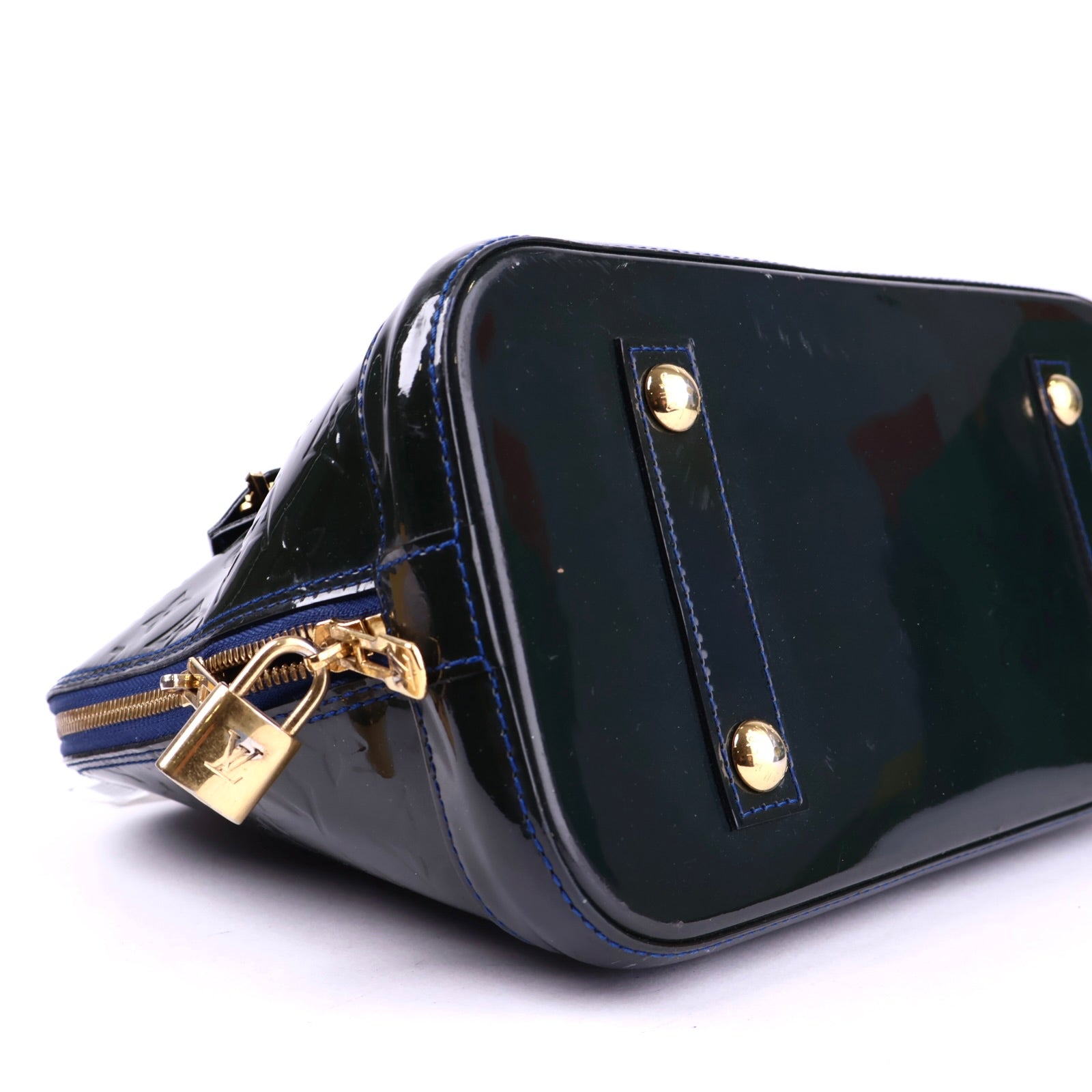 J3383 Louis Vuitton Alma Black Patent Monogram Leather PM- Pre Owned