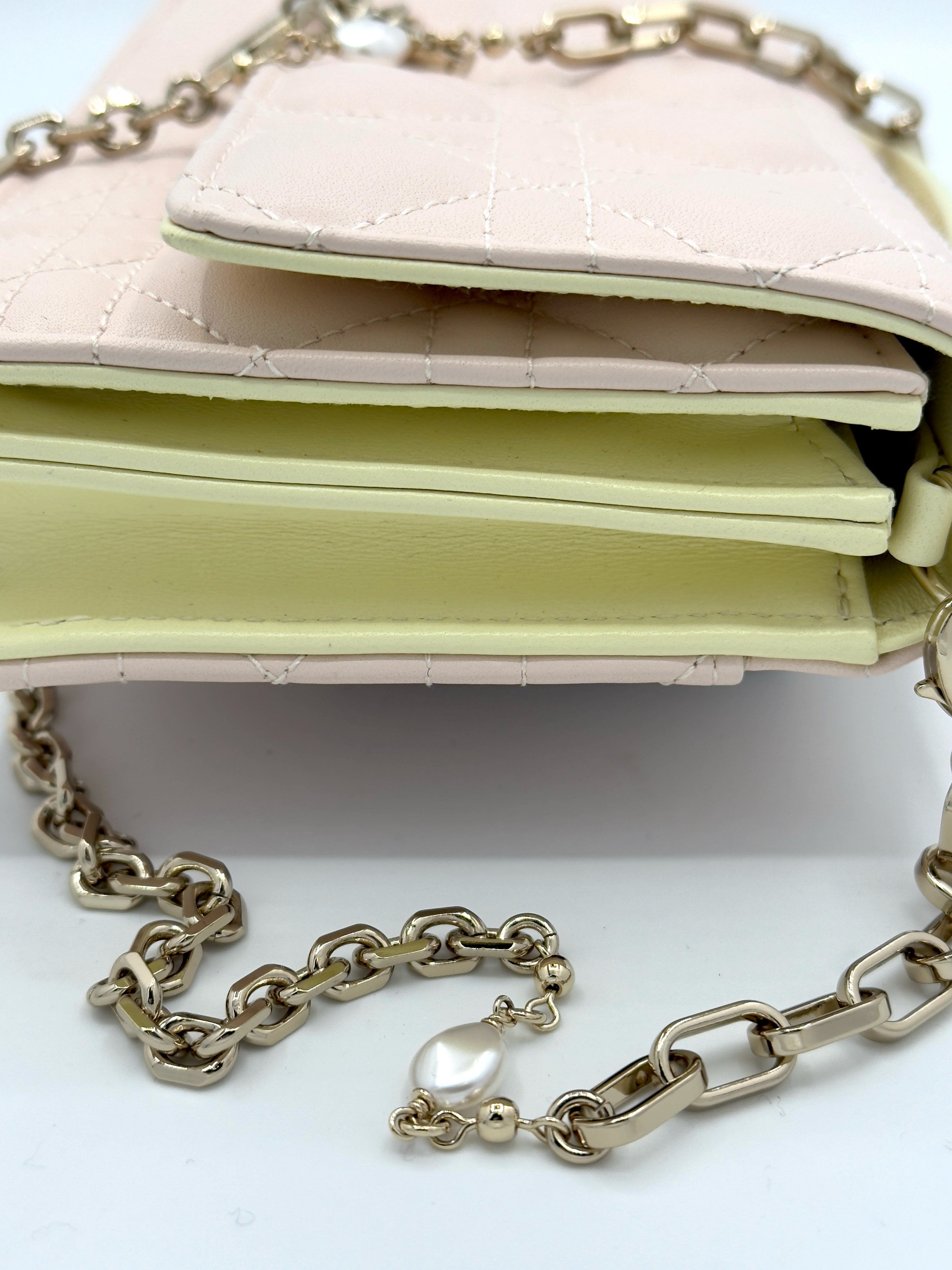 My Dior Mini Bag-Powder Pink Cannage Lambskin