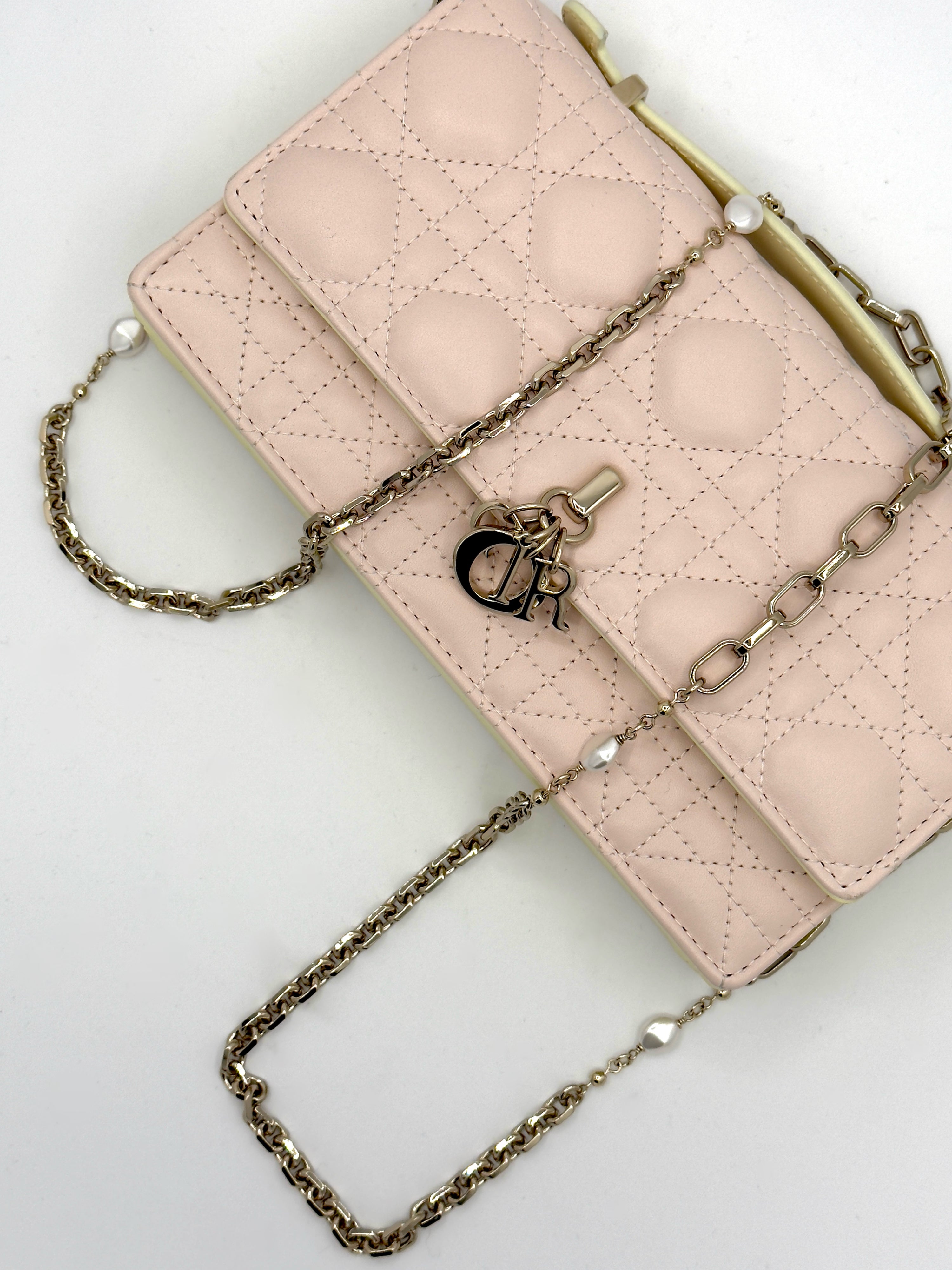 My Dior Mini Bag-Powder Pink Cannage Lambskin