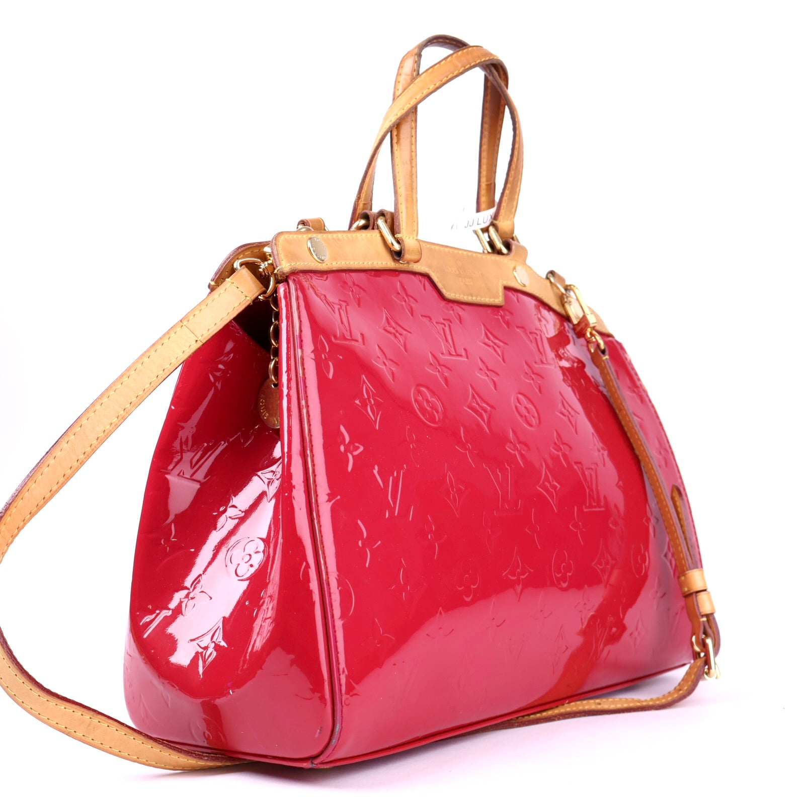 J3384 Louis Vuitton Cerise Monogram Vernis Brea MM Bag- Pre Owned
