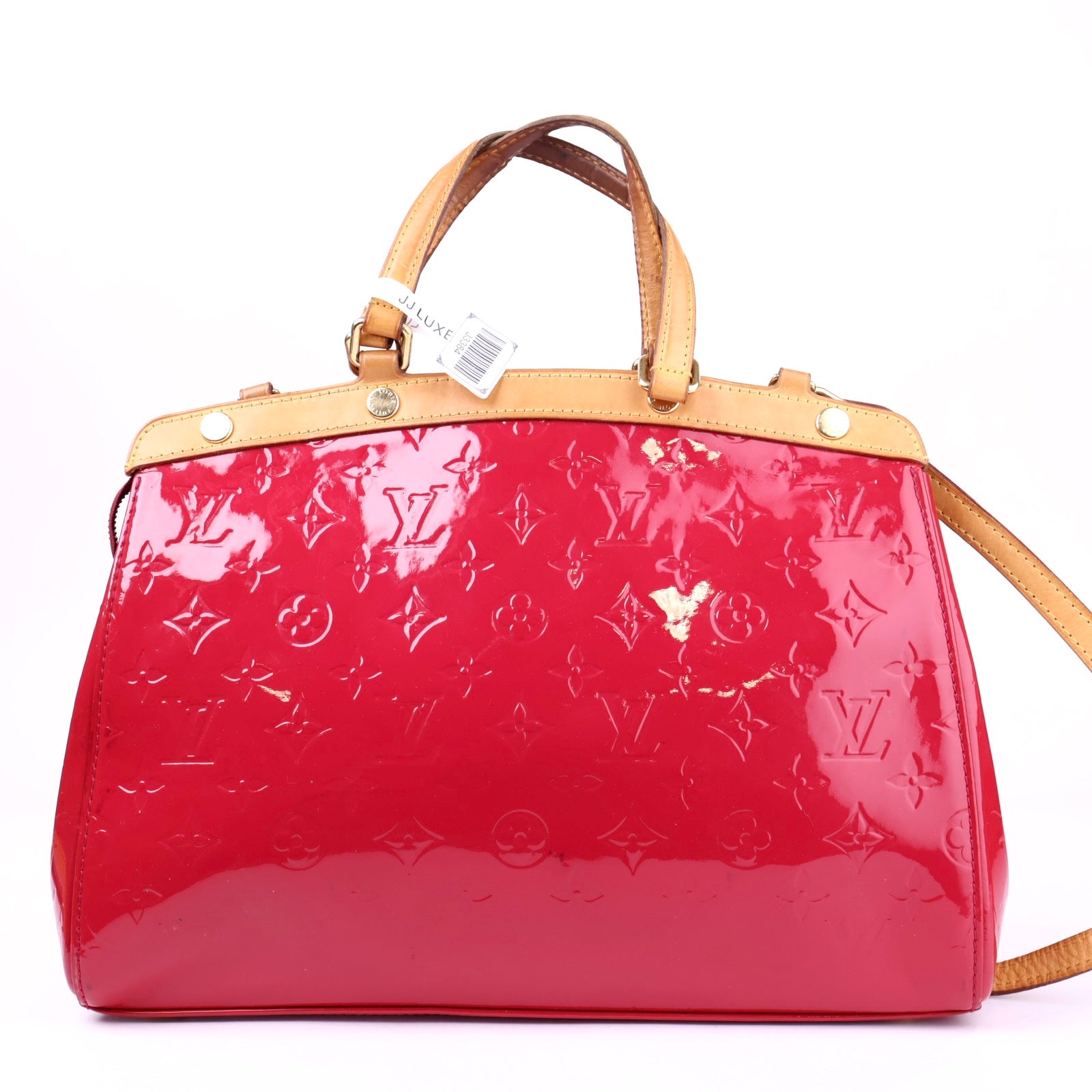 J3384 Louis Vuitton Cerise Monogram Vernis Brea MM Bag- Pre Owned