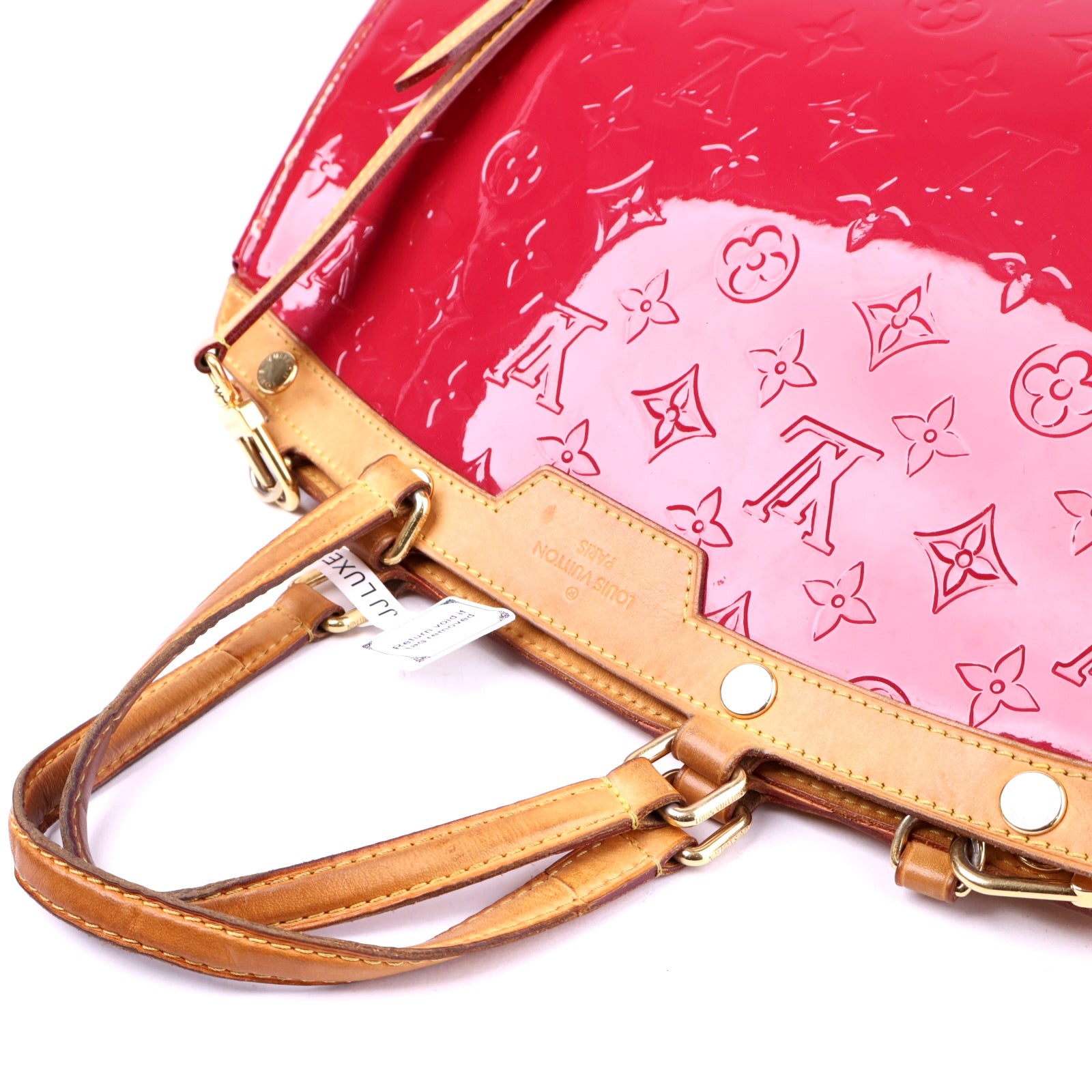 J3384 Louis Vuitton Cerise Monogram Vernis Brea MM Bag- Pre Owned
