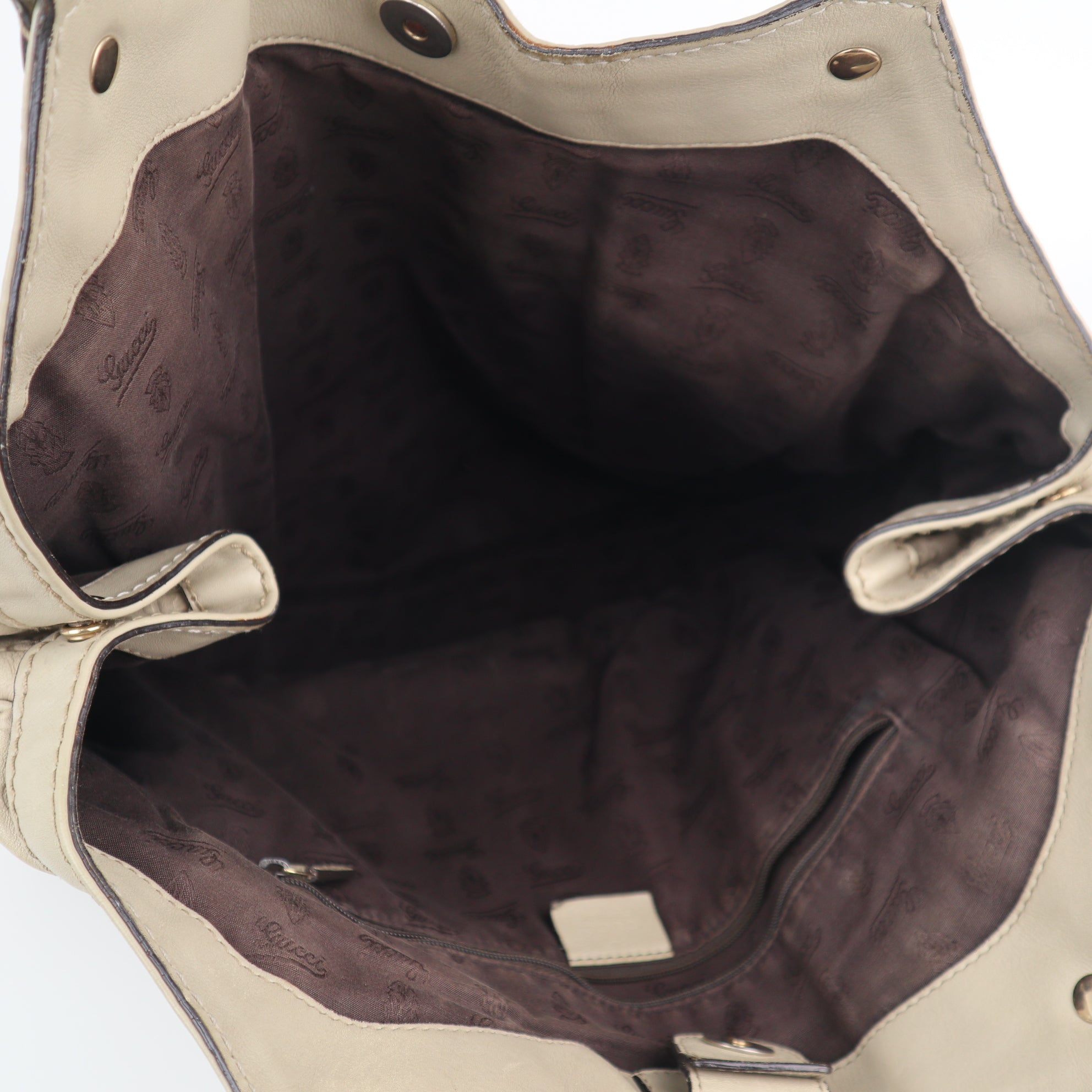 C2207 Gucci Tote Bag Sukey Guccissima Tote Bag | Pre-Owned Very Good Light Beige Guccissima leather