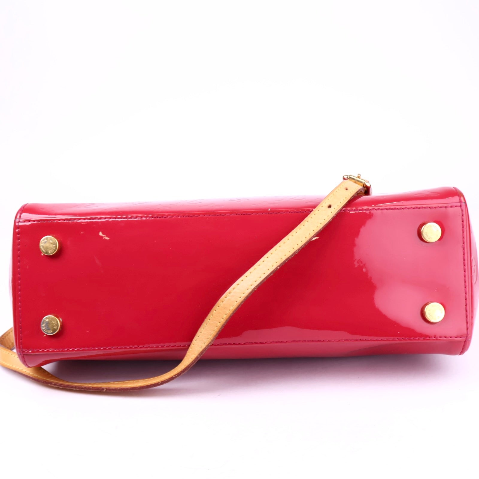 J3384 Louis Vuitton Cerise Monogram Vernis Brea MM Bag- Pre Owned