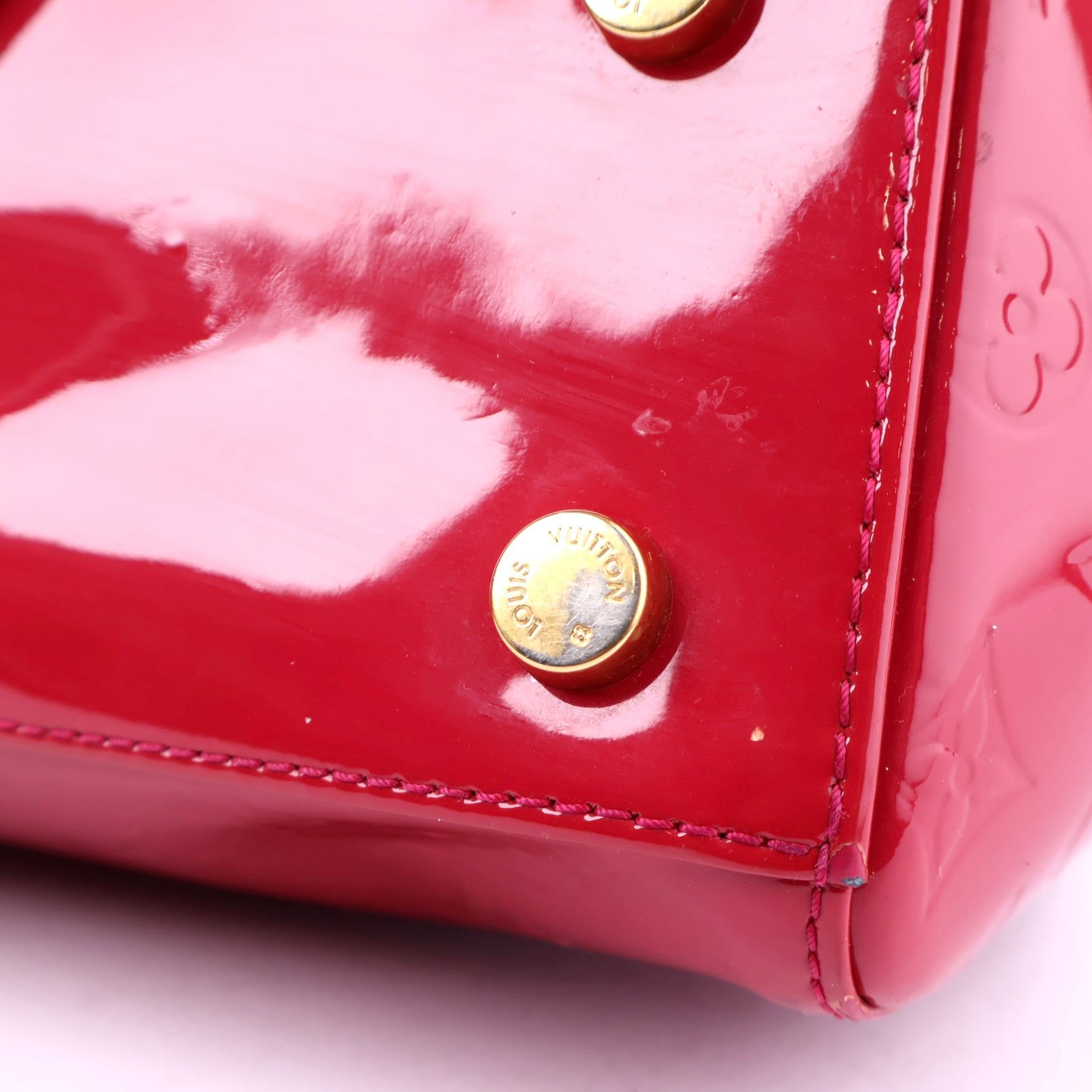 J3384 Louis Vuitton Cerise Monogram Vernis Brea MM Bag- Pre Owned