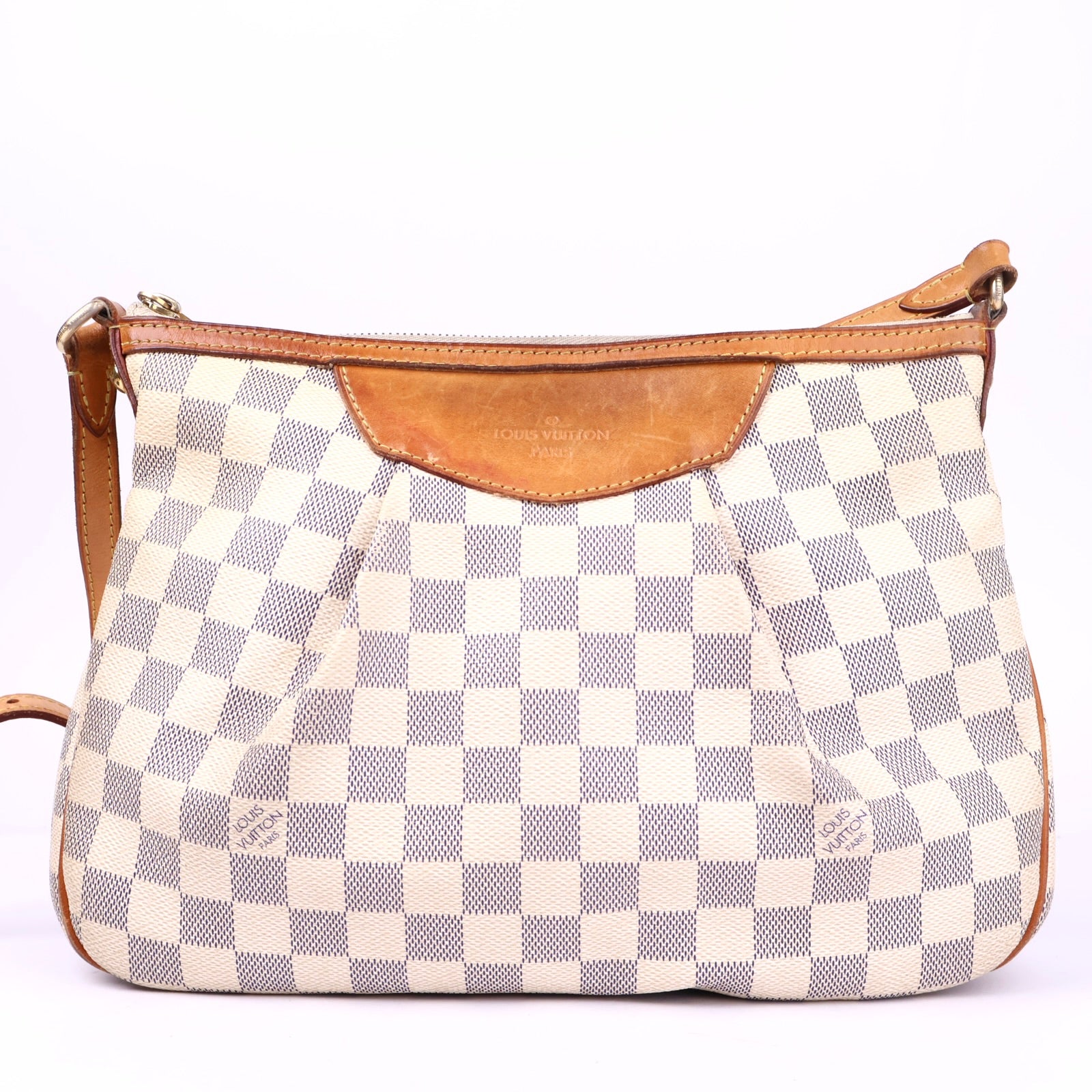 J3372 Louis Vuitton Siracusa Handbag Damier PM Crossbody Bag- Pre Owned