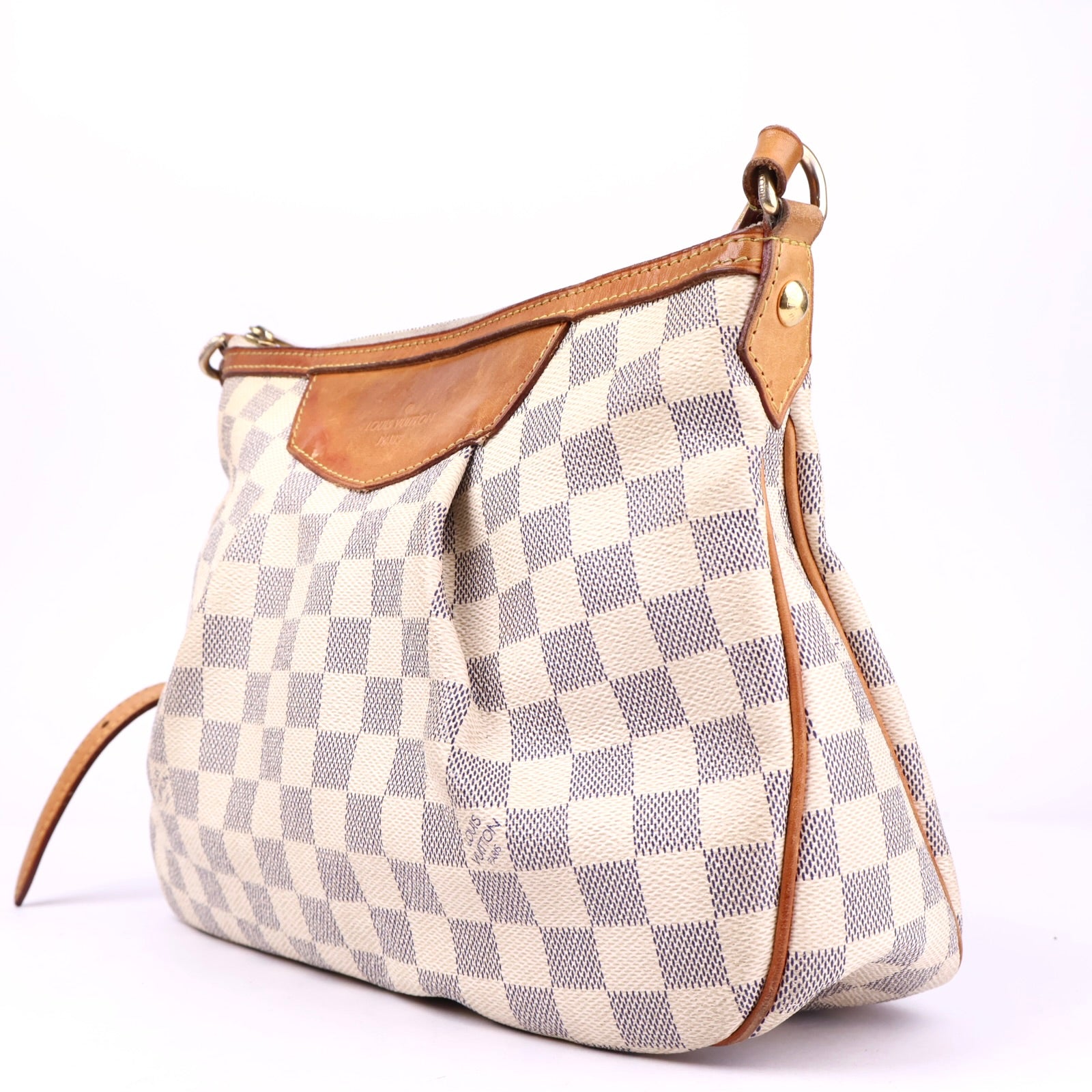 J3372 Louis Vuitton Siracusa Handbag Damier PM Crossbody Bag- Pre Owned