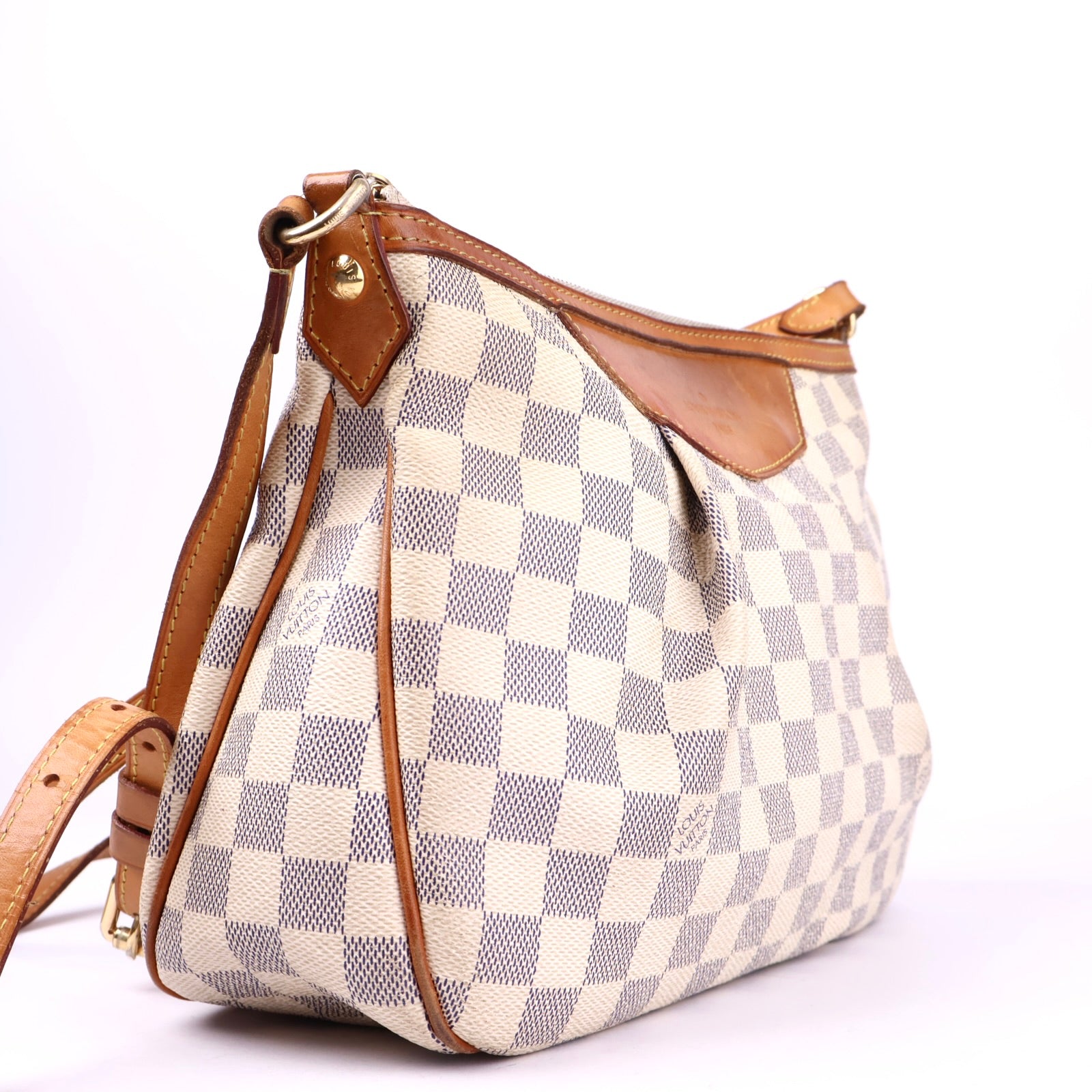 J3372 Louis Vuitton Siracusa Handbag Damier PM Crossbody Bag- Pre Owned