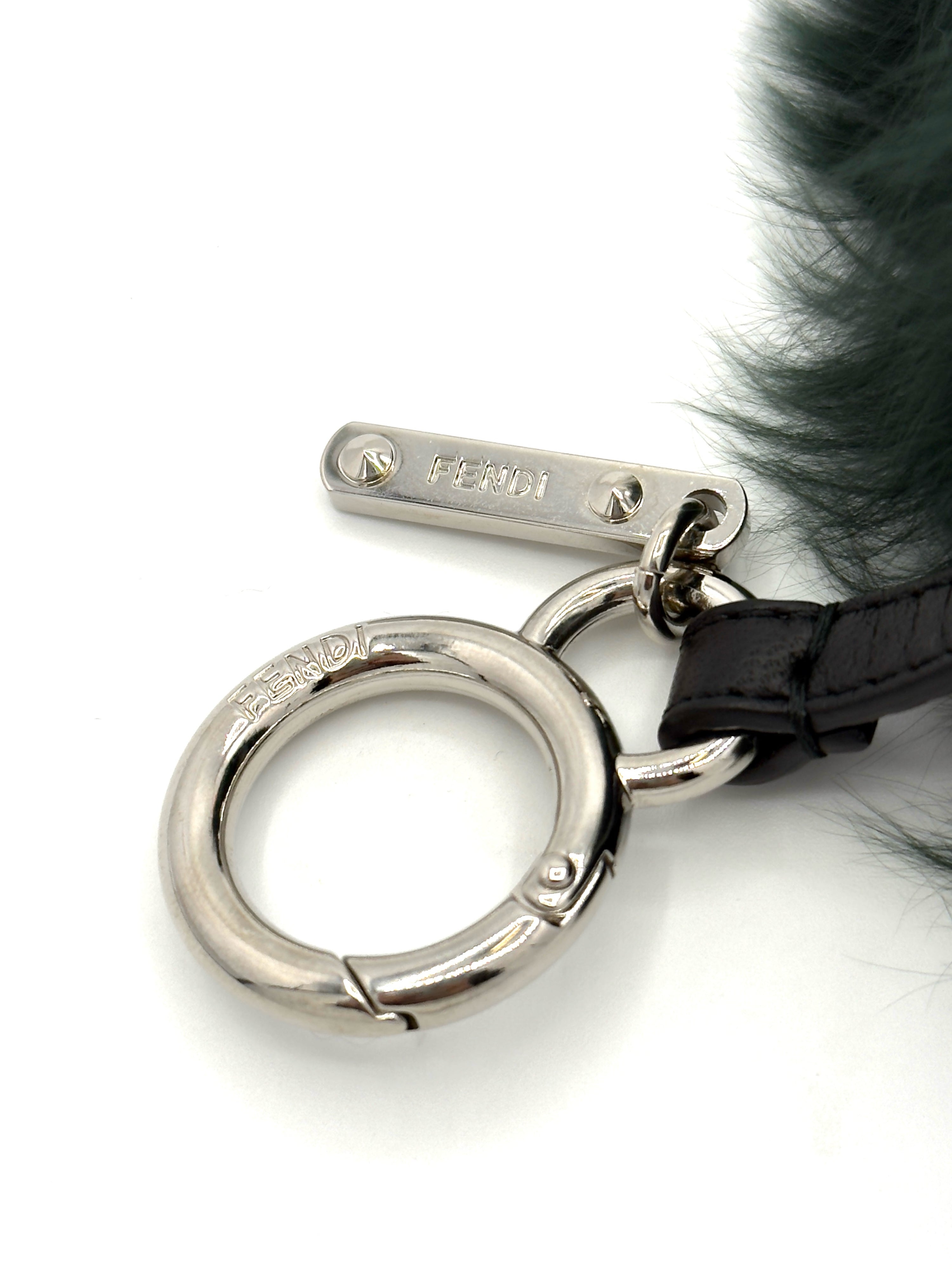 Fendi Pink/Green Fur Monster Key Chain and Bag Charm