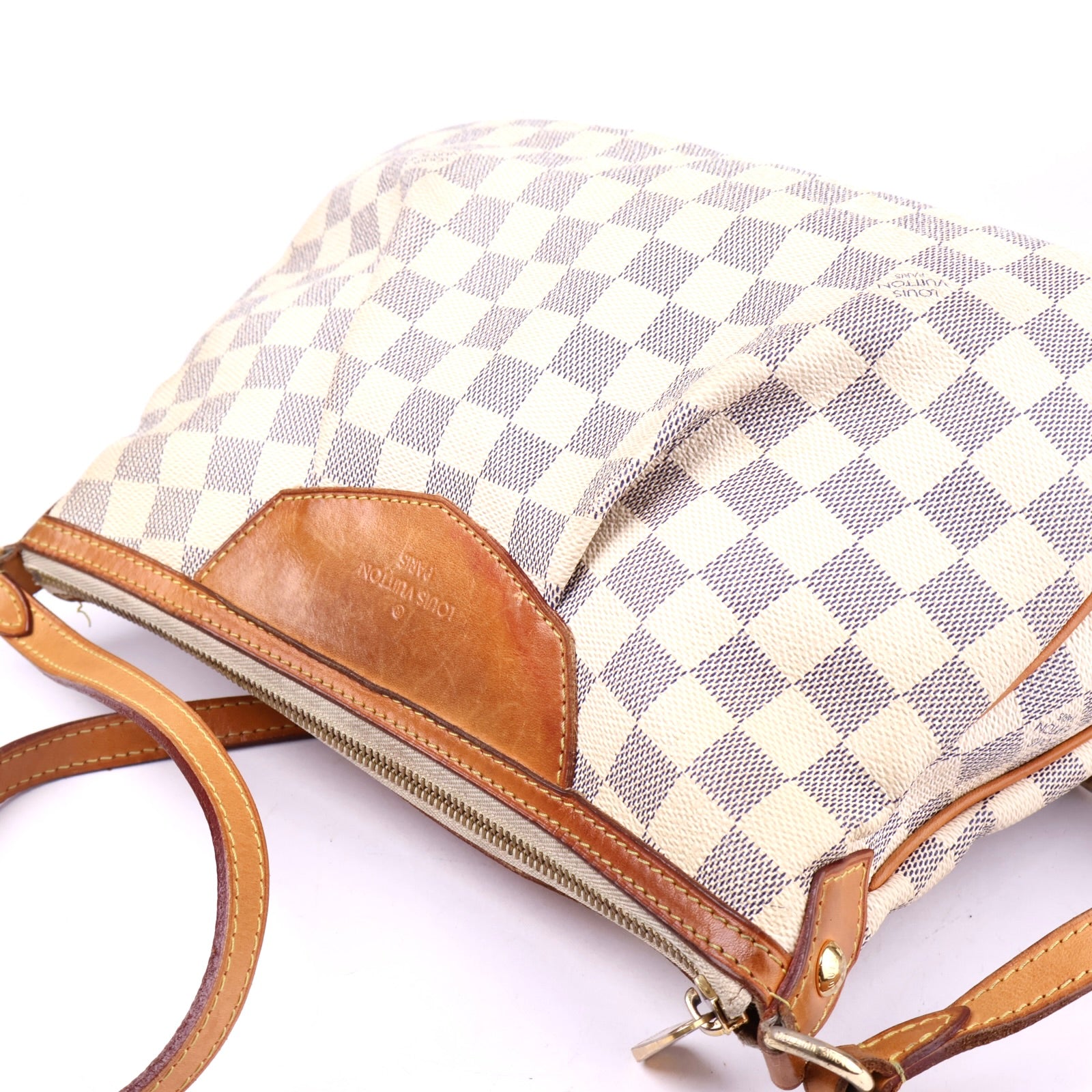 J3372 Louis Vuitton Siracusa Handbag Damier PM Crossbody Bag- Pre Owned