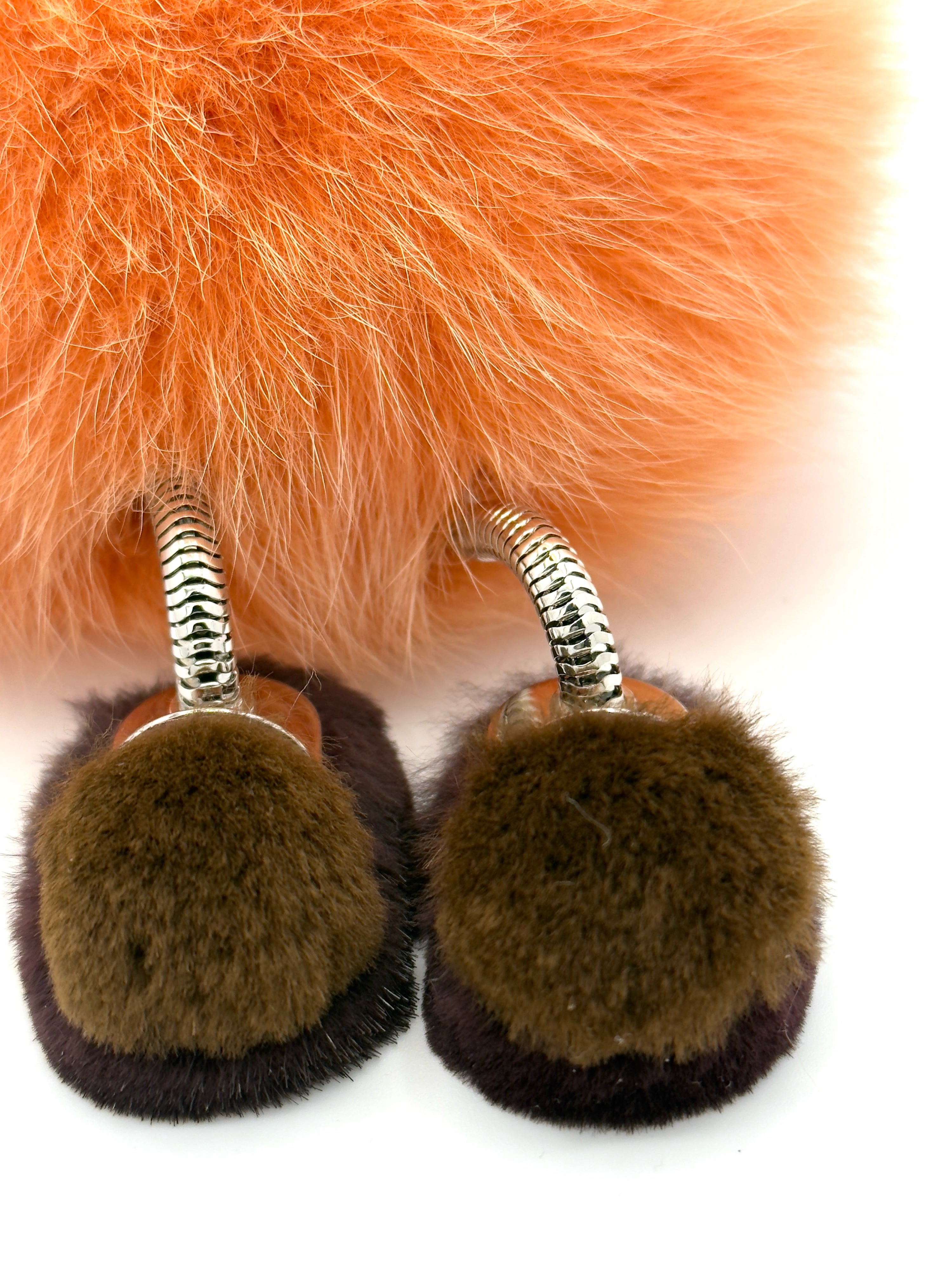 Fendi Pink/Green Fur Monster Key Chain and Bag Charm