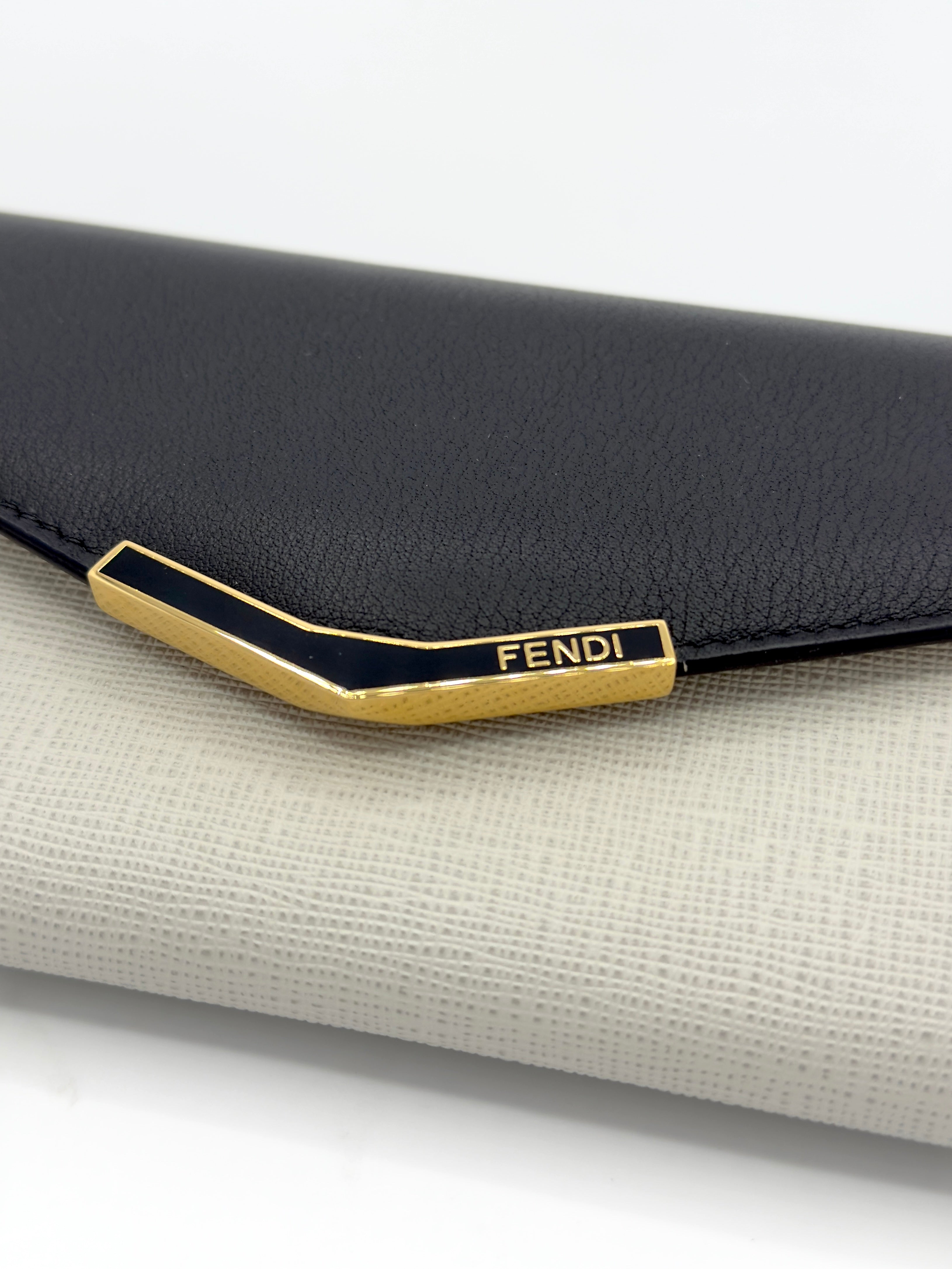 Fendi Long Wallet - Black Leather