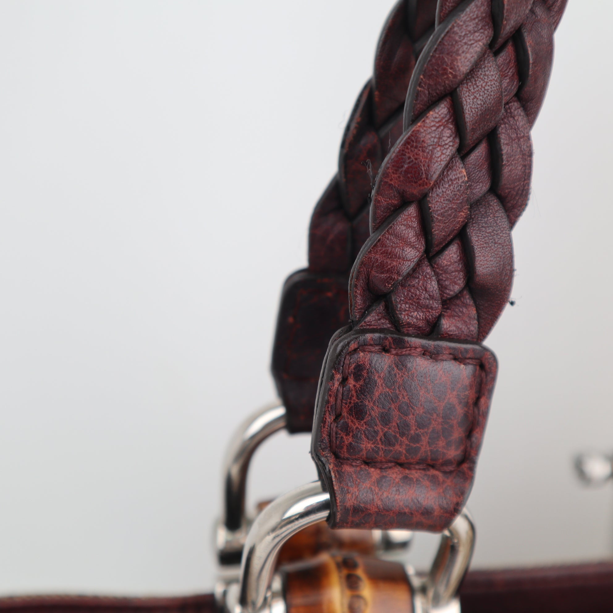 C2213 Gucci Tote Bag GG Canvas Bamboo Bar Large Tote Bag | Pre-Owned Excellent Brown GG canvas, leather trim, bamboo detail