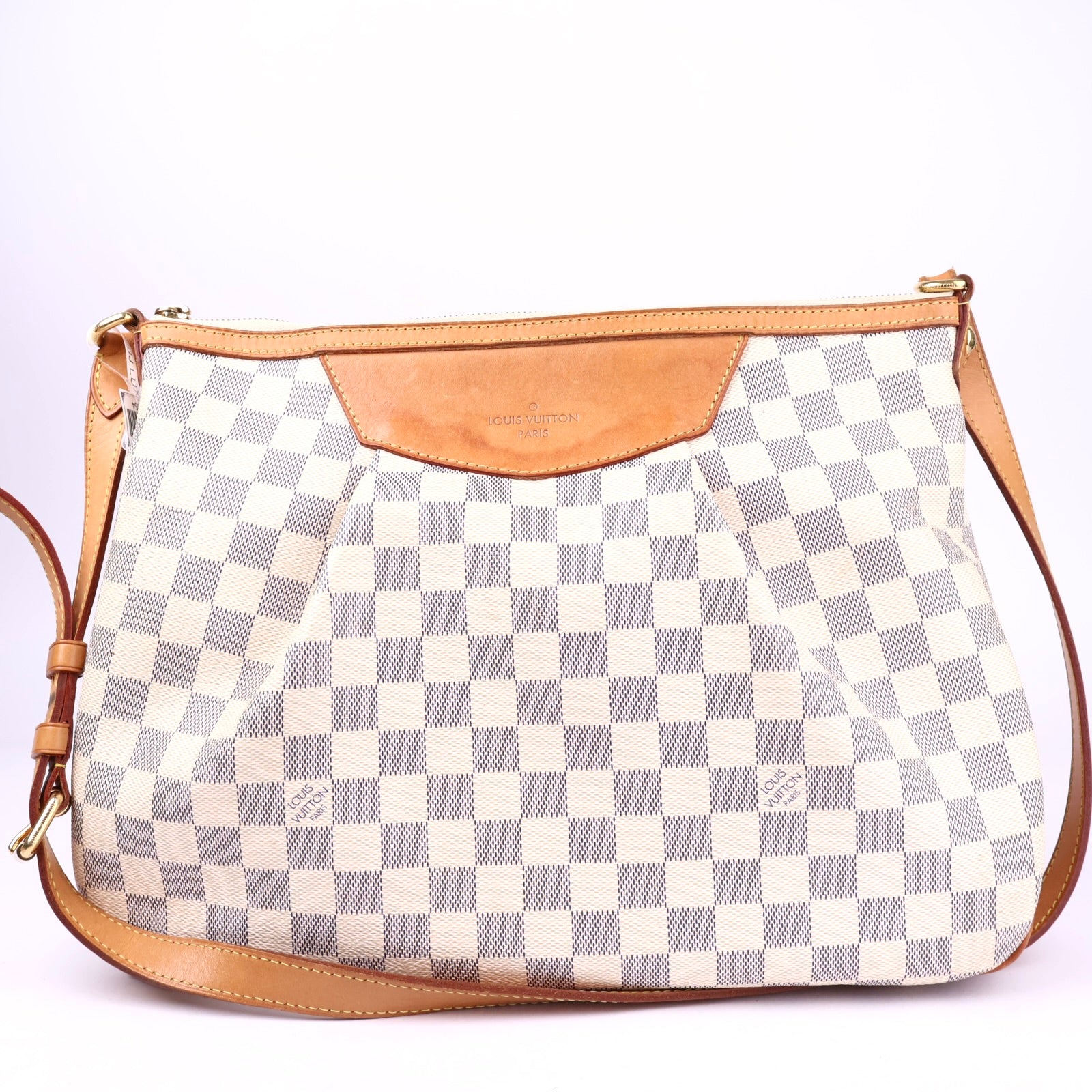 J3354 Louis Vuitton Siracusa Handbag Damier MM shoulder Bag- Pre Owned