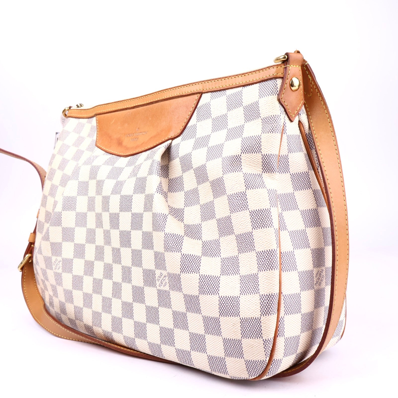 J3354 Louis Vuitton Siracusa Handbag Damier MM shoulder Bag- Pre Owned