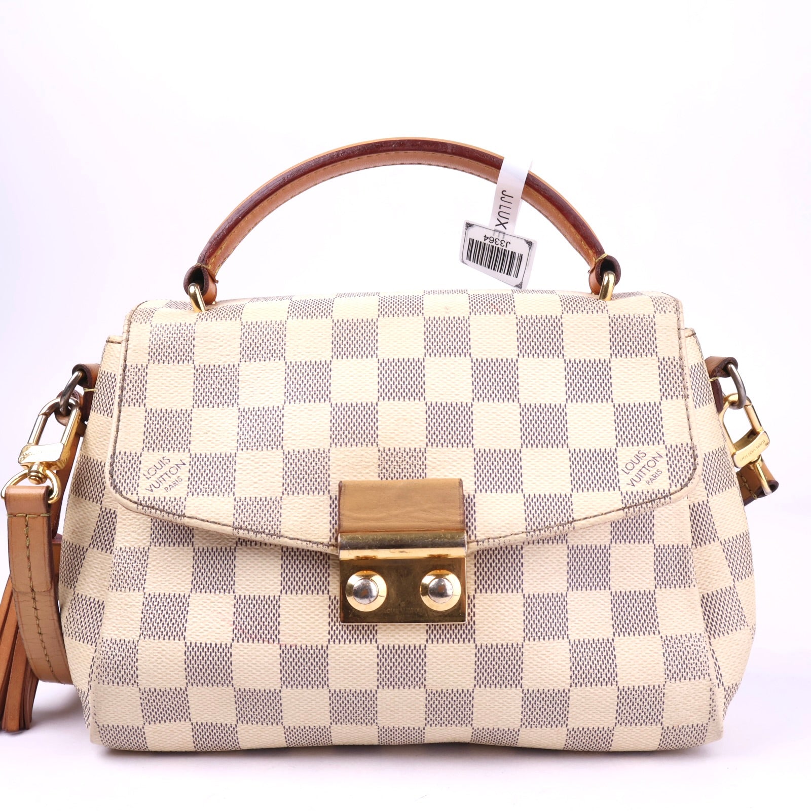 J3364 Louis Vuitton Damier Azur Canvas Croisette Bag- Pre Owned