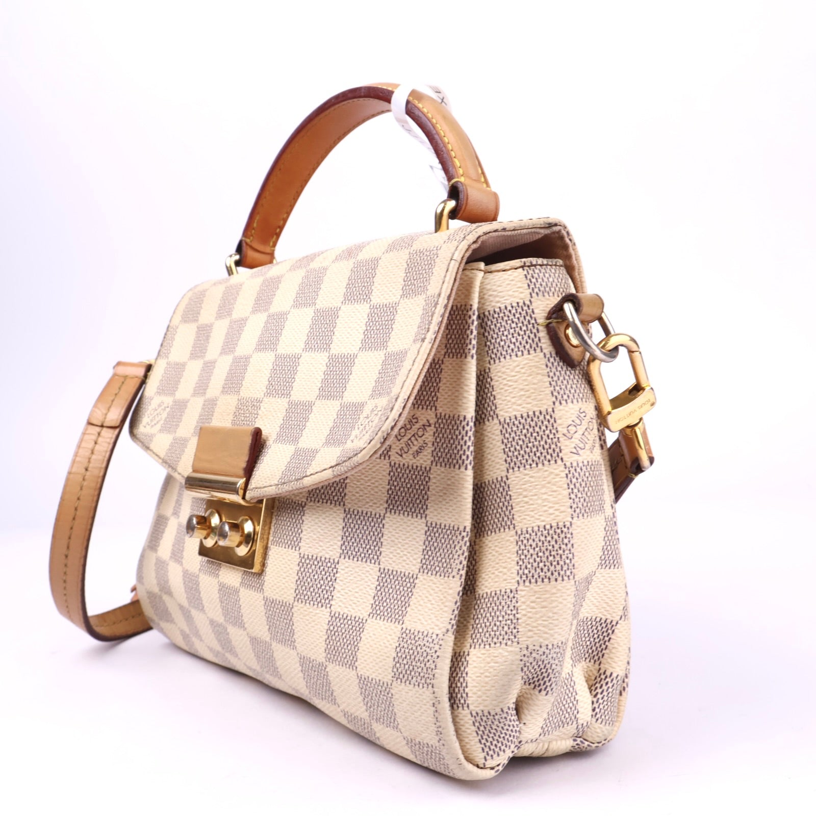 J3364 Louis Vuitton Damier Azur Canvas Croisette Bag- Pre Owned