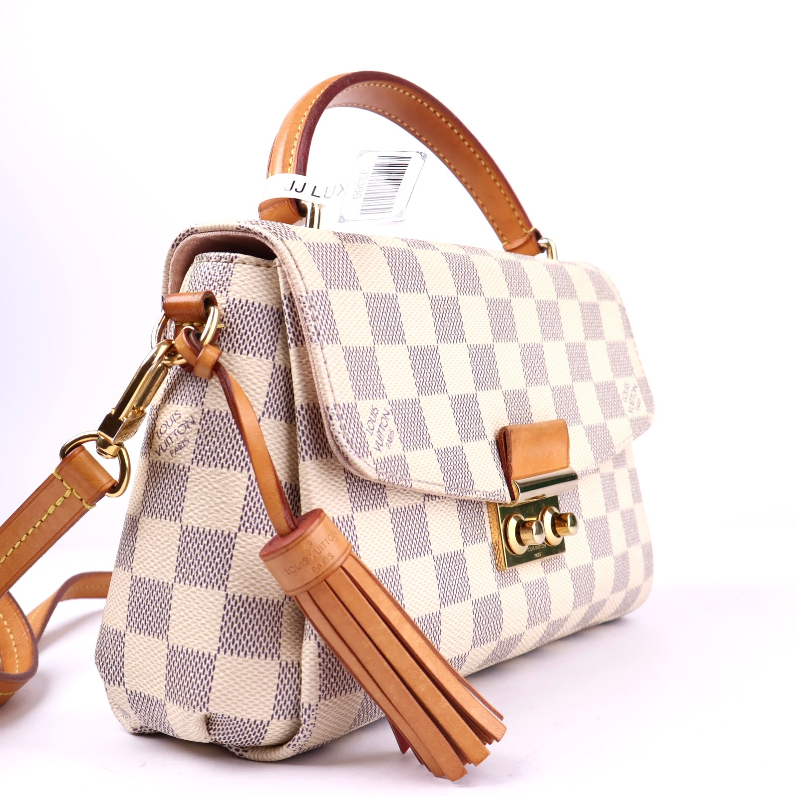 J3366 Louis Vuitton Damier Azur Canvas Croisette Bag- Pre Owned