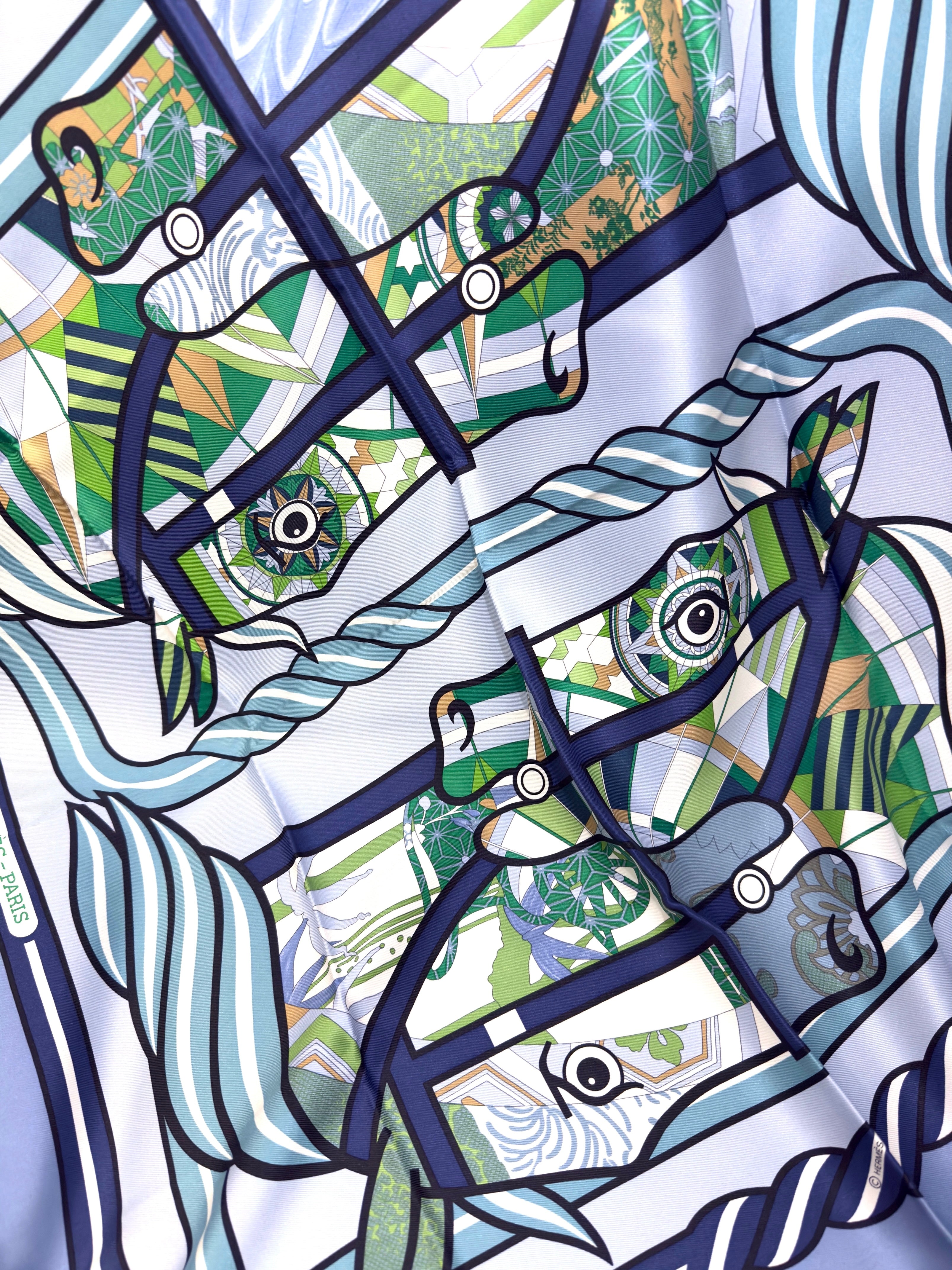 Hermès Vintage Silk Scarf-Quadrige Costumé